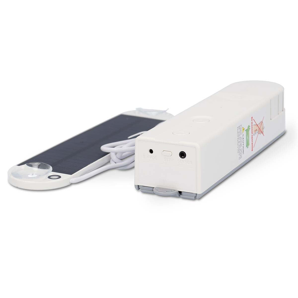 SmartLife Vorhang Roboter | Kabelanlage | Flächenvorhänge / Raffrollos / Rollos | Netzstromversorgung / Solar Powered | 2000 mAh | Bluetooth® | Weiss