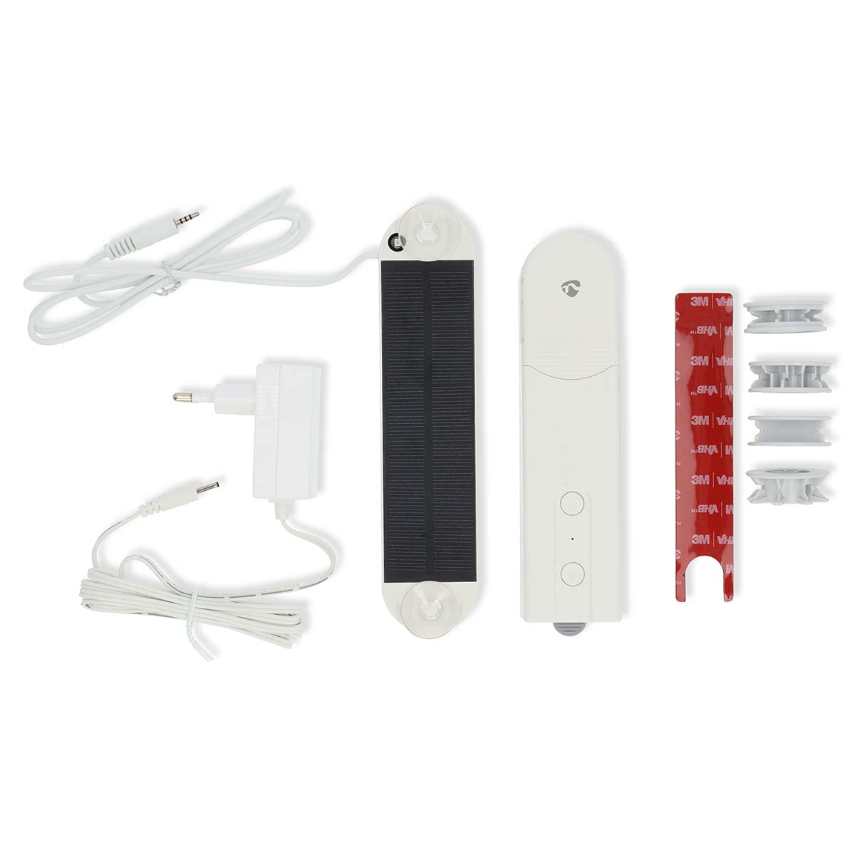 SmartLife Vorhang Roboter | Kabelanlage | Flächenvorhänge / Raffrollos / Rollos | Netzstromversorgung / Solar Powered | 2000 mAh | Bluetooth® | Weiss