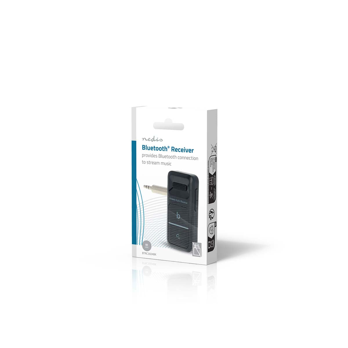 Bluetooth-Empfänger | Anschlüsse – Ausgang: USB-C™ Buchse / 3.5 mm | AAC / SBC | Automatische Ausschaltfunktion | Schwarz