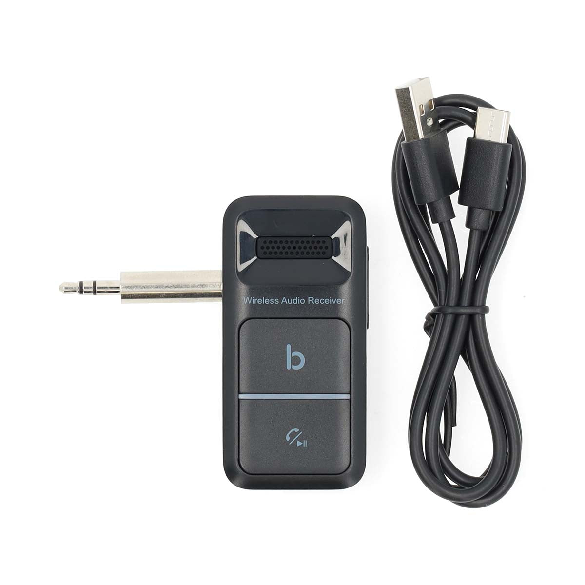 Bluetooth-Empfänger | Anschlüsse – Ausgang: USB-C™ Buchse / 3.5 mm | AAC / SBC | Automatische Ausschaltfunktion | Schwarz
