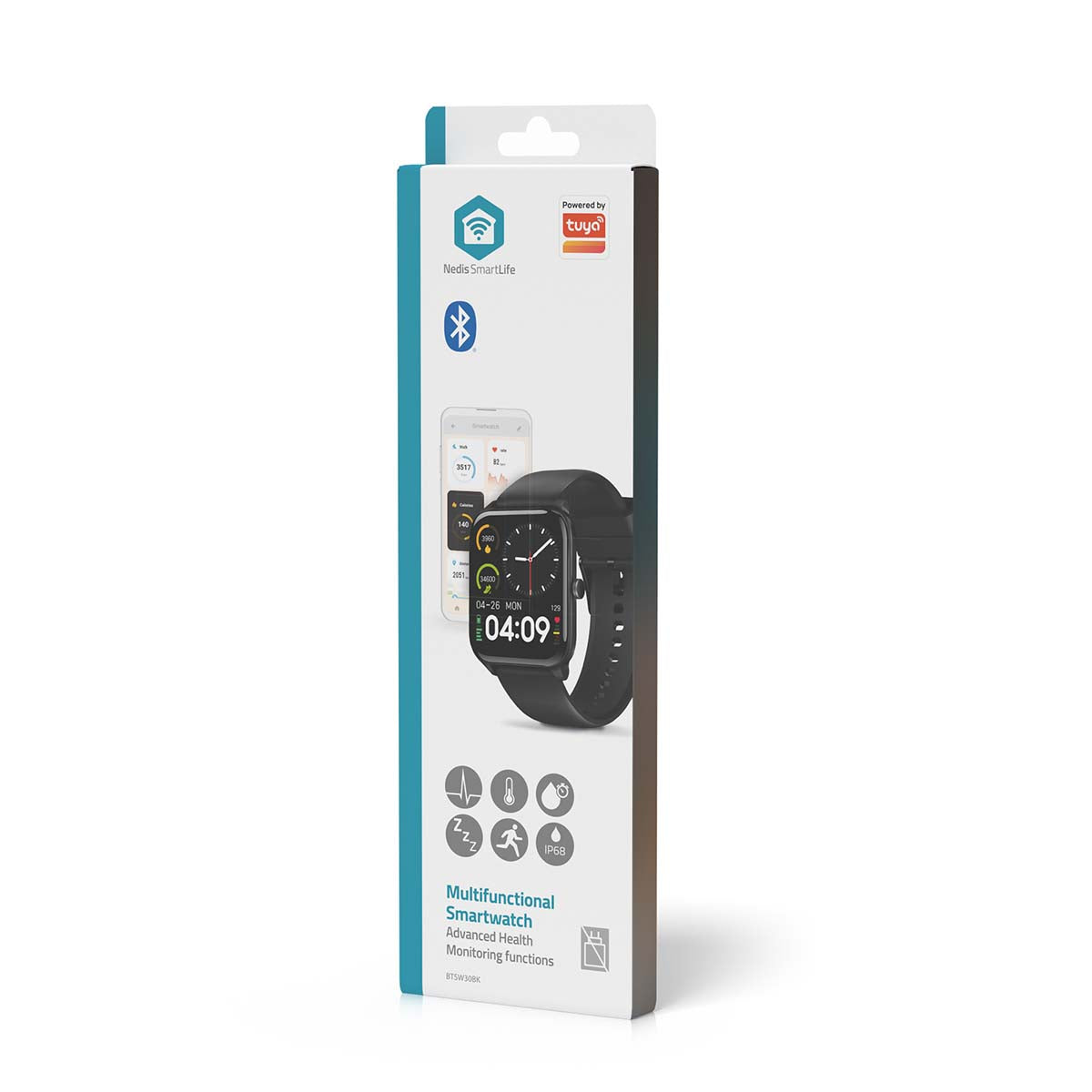 SmartLife-Uhr | 1.69 " | LCD | IP68 | Maximale Betriebszeit: 240 Std | Android™ / IOS | Schwarz