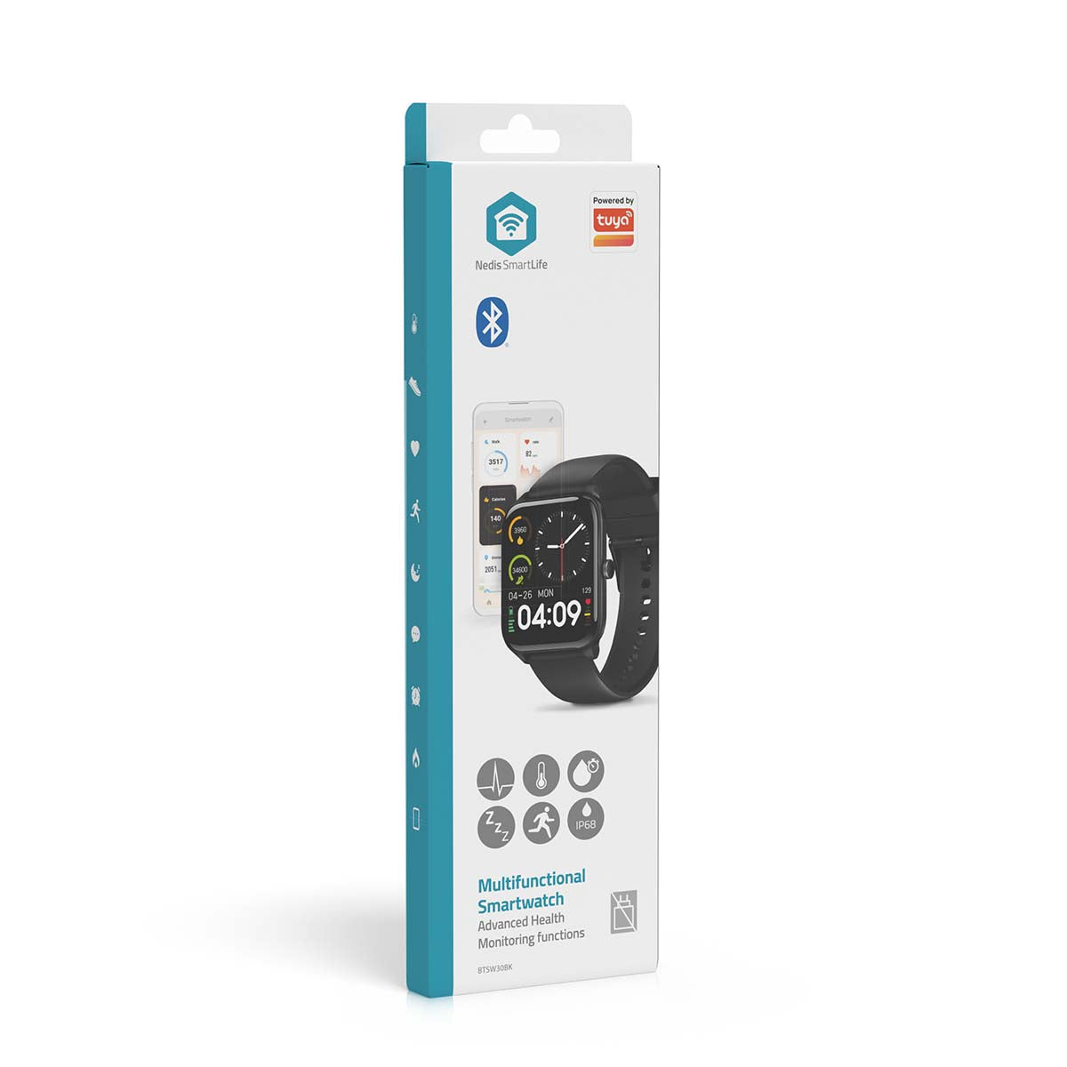 SmartLife-Uhr | 1.69 " | LCD | IP68 | Maximale Betriebszeit: 240 Std | Android™ / IOS | Schwarz