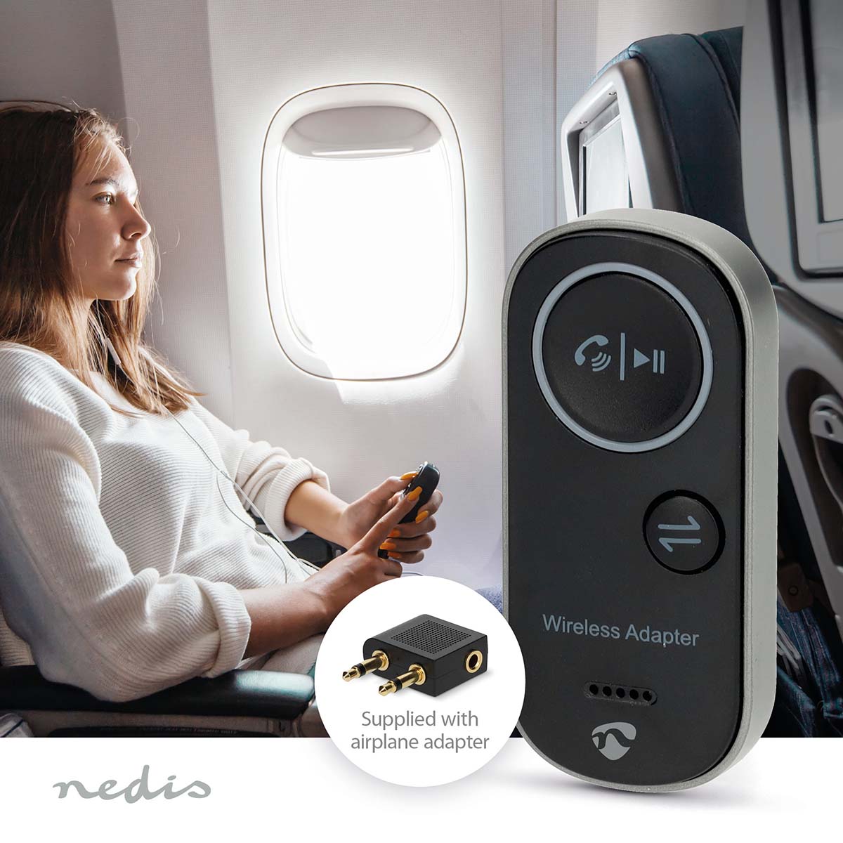 Bluetooth® Transceiver | Anschlüsse – Eingang: USB-C™ Buchse | Anschlüsse – Ausgang: 3.5 mm | SBC | Bis zu 1 Geräte | max. Batteriespielzeit: 8.5 Std | Schwarz