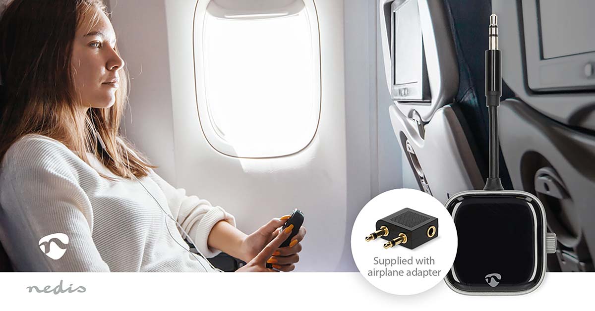 Bluetooth® Transceiver | Anschlüsse – Eingang: USB-C™ Buchse | Anschlüsse – Ausgang: USB-C™ Buchse | SBC | Bis zu 2 Geräte | max. Batteriespielzeit: 13 Std | Schwarz