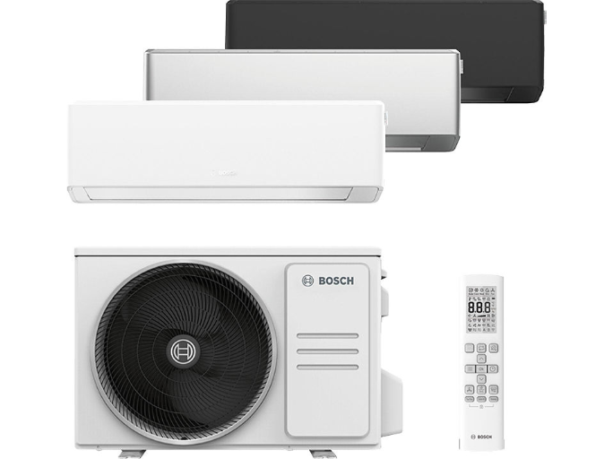 BOSCH Split-Klimagerät Split CL7000i - Set 26 E (R 32), Außen-und Inneneinheit, 2,6 kW,weiß