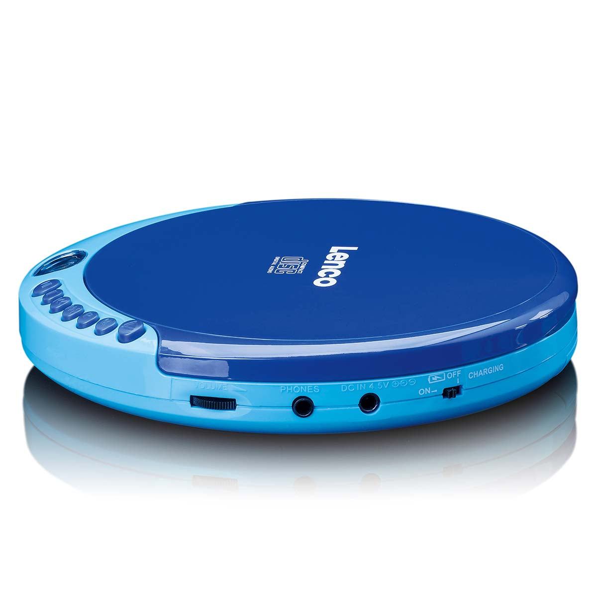 Tragbarer CD-Player mit Ladefunktion Blau