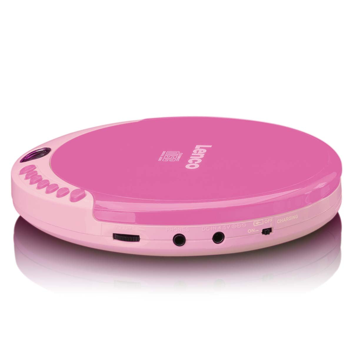 Tragbarer CD-Player mit Ladefunktion Pink