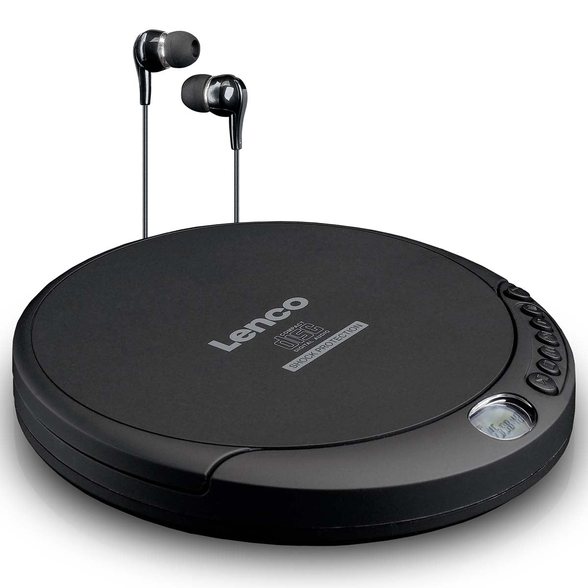 Tragbarer CD-MP3-Player mit Anti-Schock-Funktion Schwarz