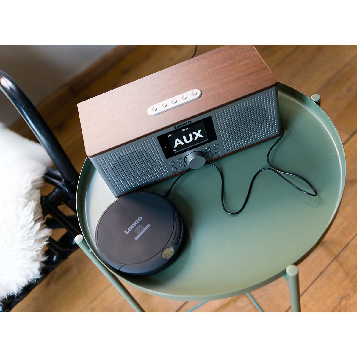 Tragbarer CD-MP3-Player mit Anti-Schock-Funktion Schwarz