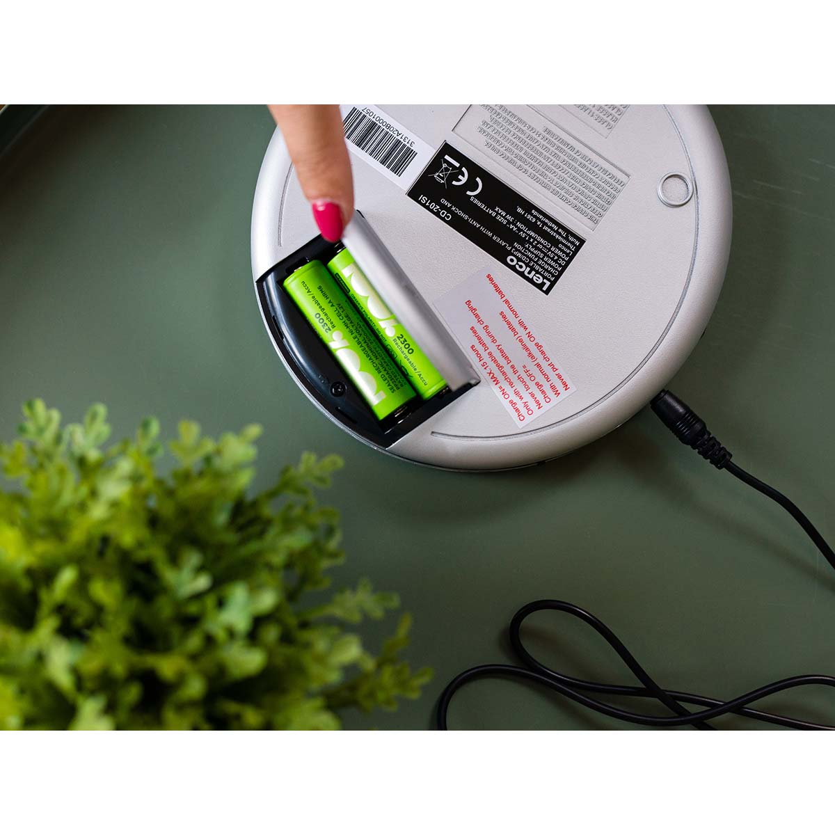 Tragbarer CD-MP3-Player mit Schockschutz Silber