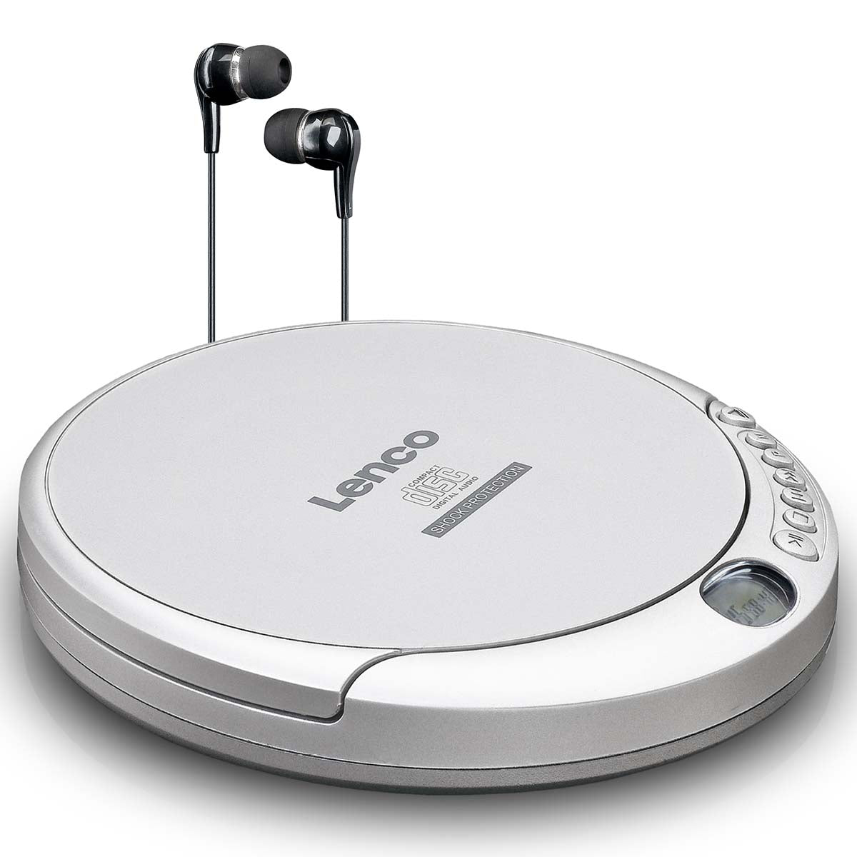 Tragbarer CD-MP3-Player mit Schockschutz Silber