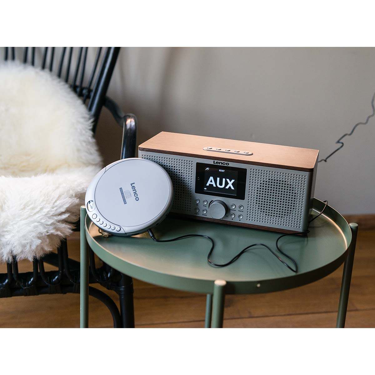Tragbarer CD-MP3-Player mit Schockschutz Silber
