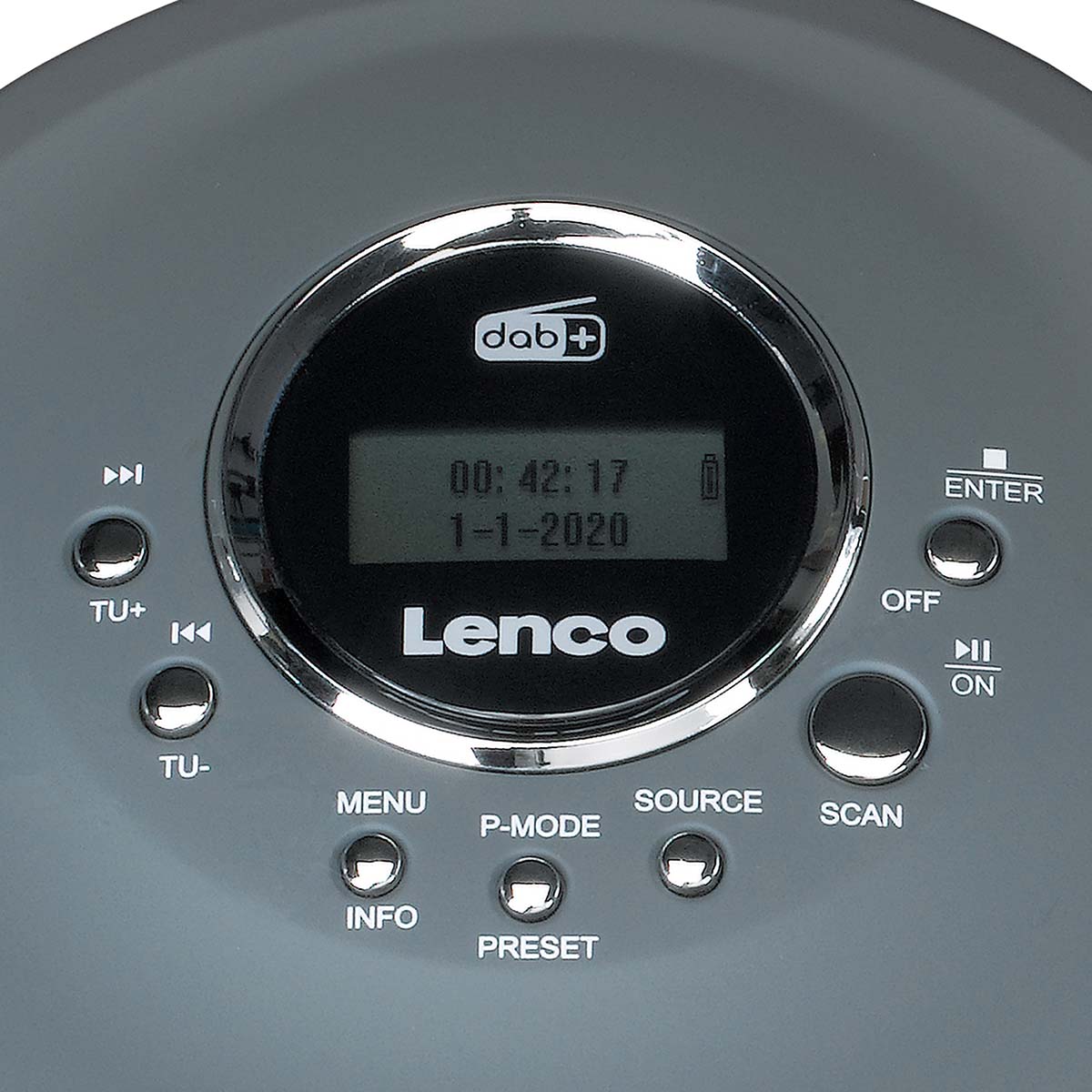 Discman mit DAB+ FM-Radio und wiederaufladbarem Akku Grau