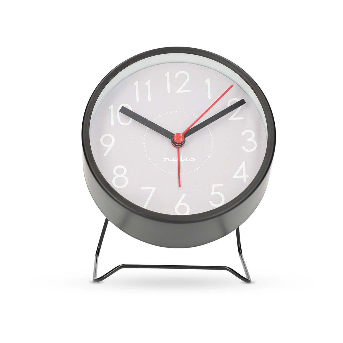 Analoger Schreibtisch Wecker | Snooze-Funktion | leises Uhrwerk | Schwarz