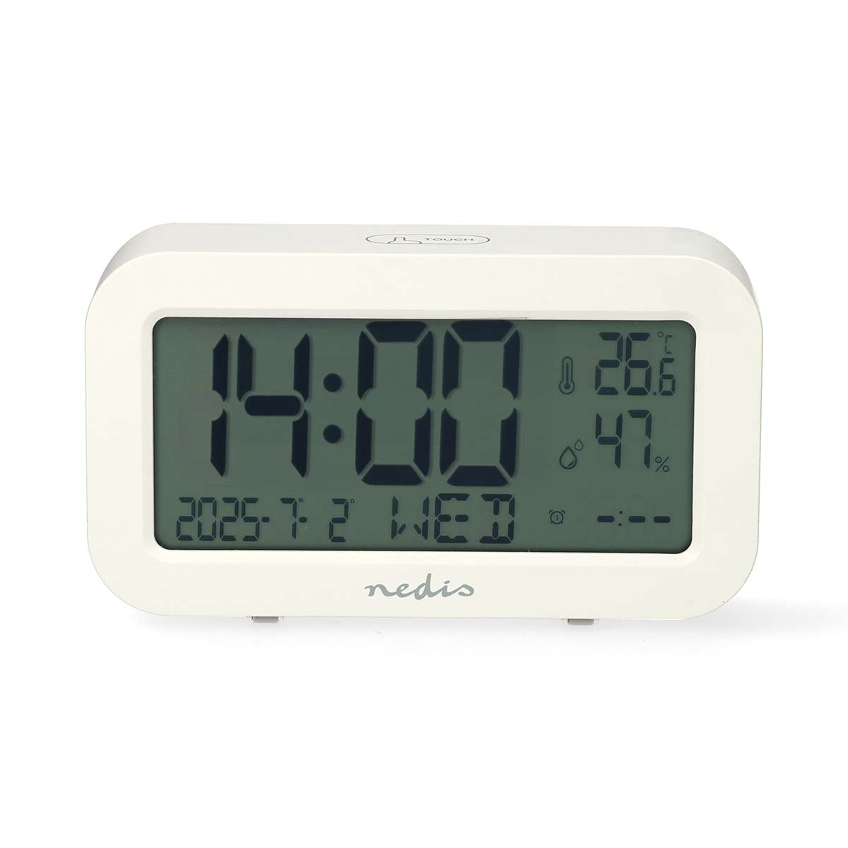 Digital-Schreibtisch-Wecker | LCD-Anzeige | Backlight | Snooze-Funktion | Datumsanzeige | Timerfunktion | Weiss