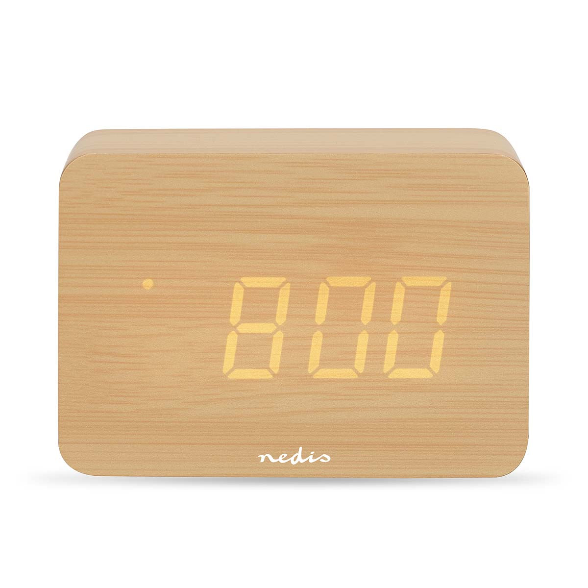 Digital-Schreibtisch-Wecker | LED-Anzeige | Backlight | Snooze-Funktion | Datumsanzeige | Raumtemperatut | Holz