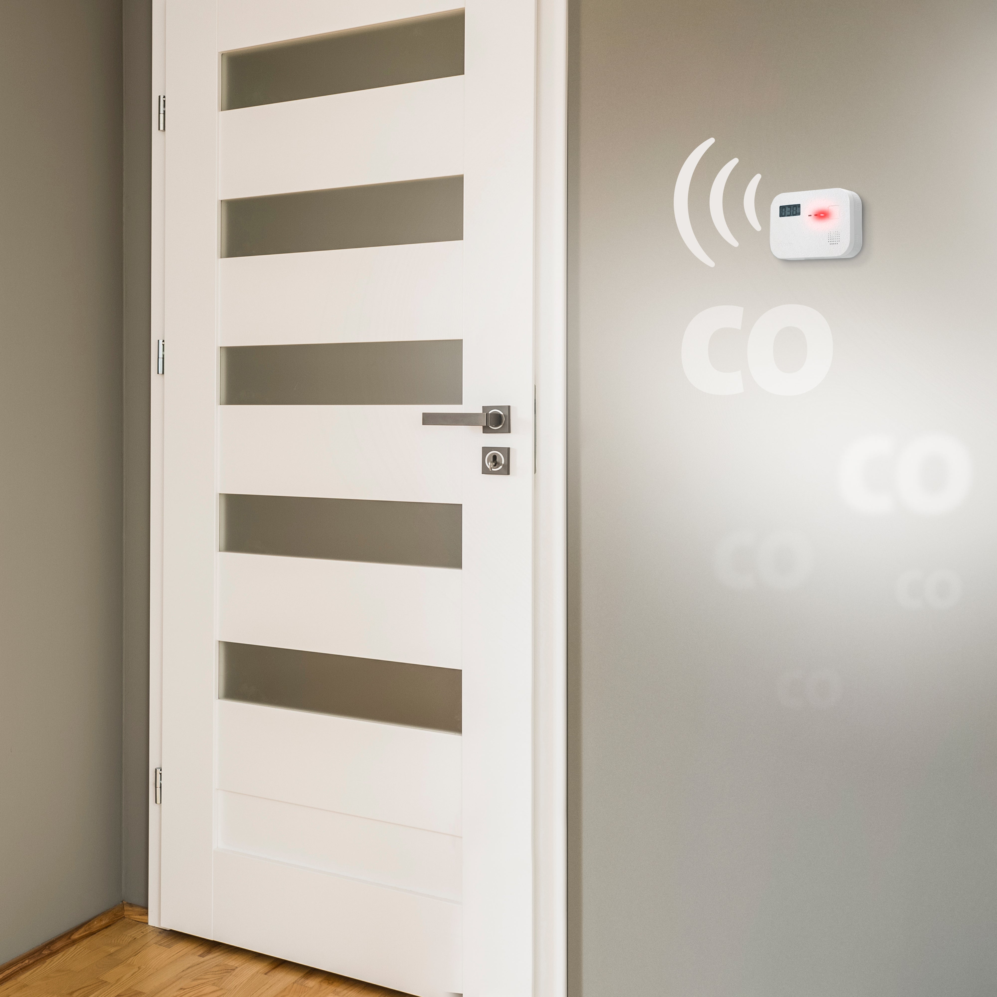 Kohlenmonoxidalarm mit 10 Jahren Sensorlaufzeit und Display