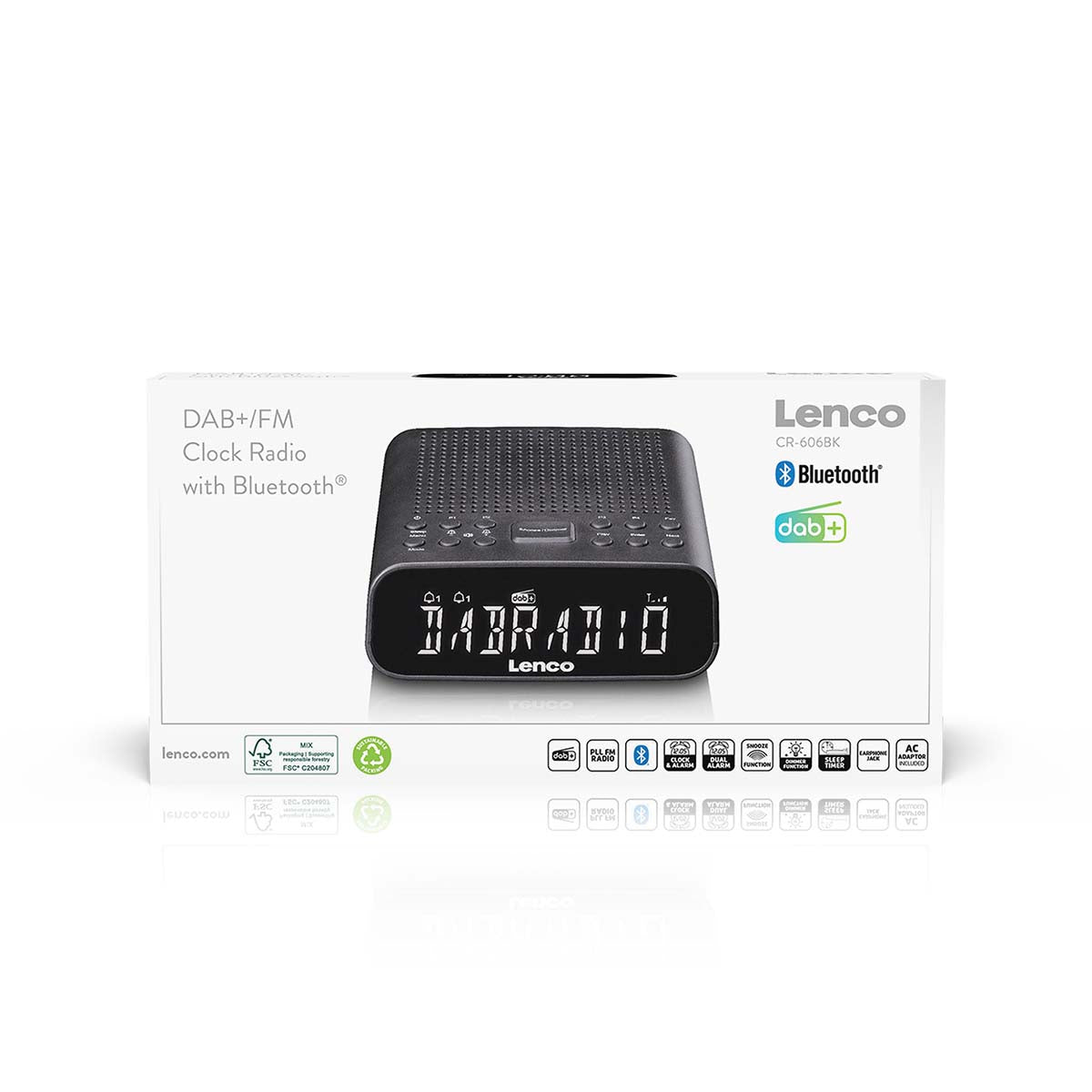 Radiowecker mit DAB+/UKW, Bluetooth® und großem dimmbarem LCD-Display