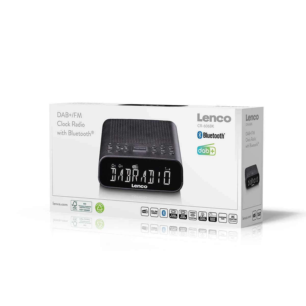 Radiowecker mit DAB+/UKW, Bluetooth® und großem dimmbarem LCD-Display
