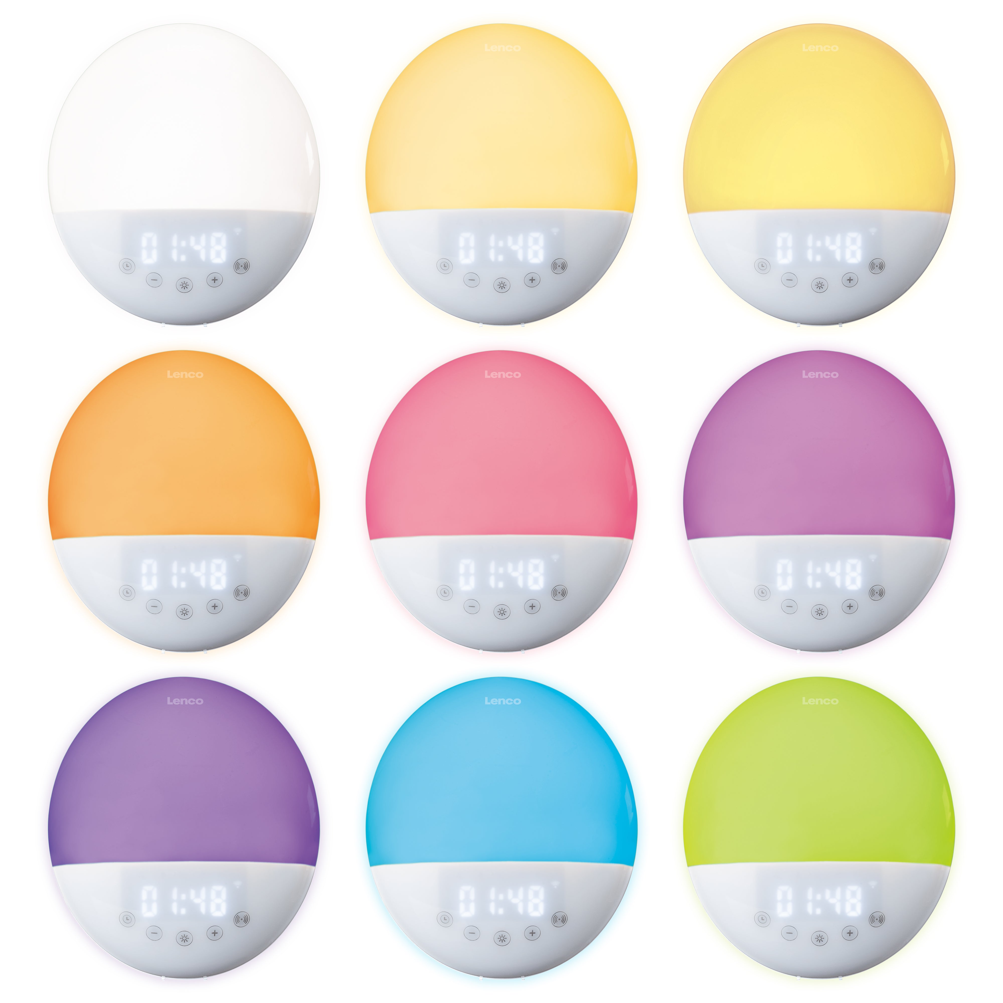 Intelligenter Radiowecker mit Wecklicht Multi colour
