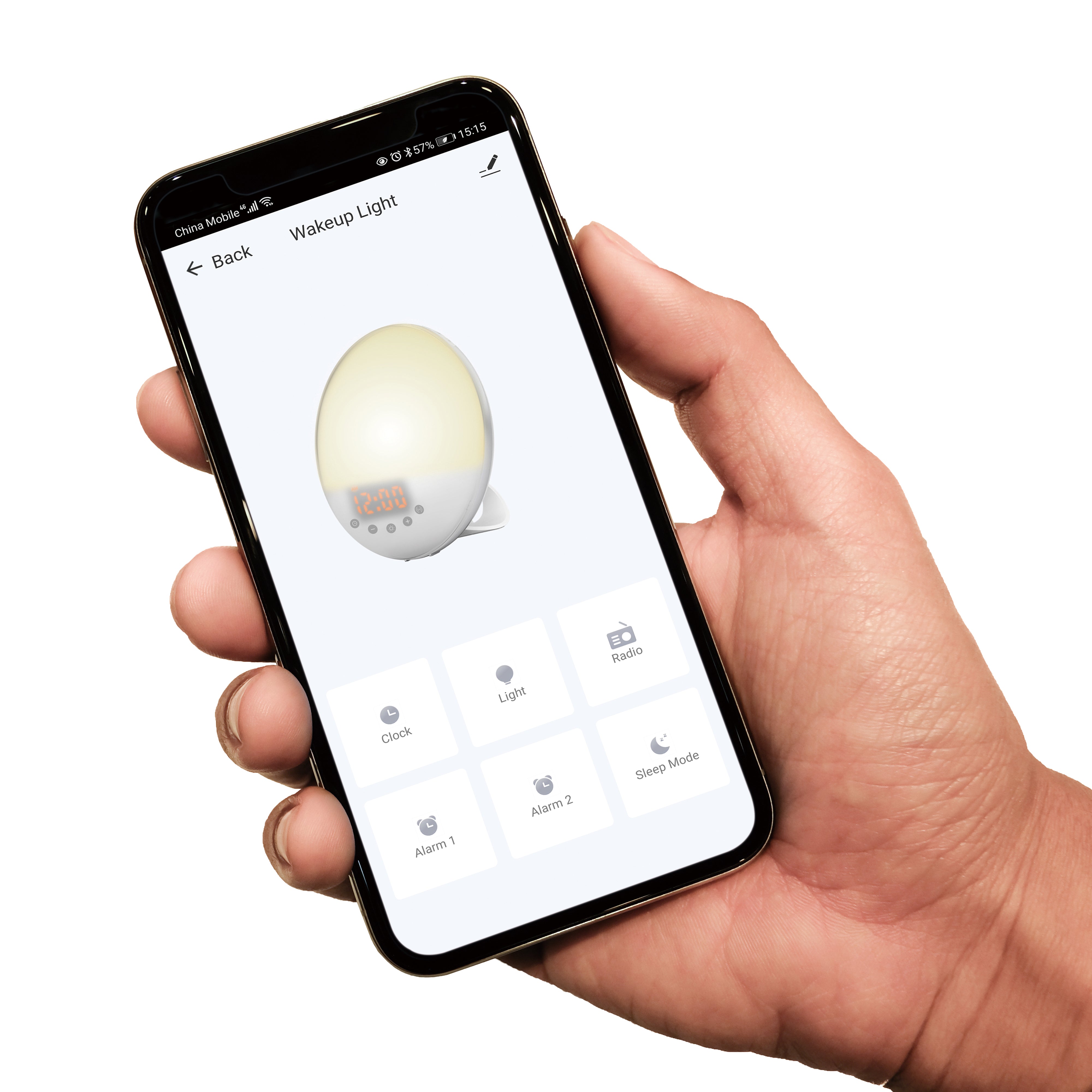 Intelligenter Radiowecker mit Wecklicht Multi colour
