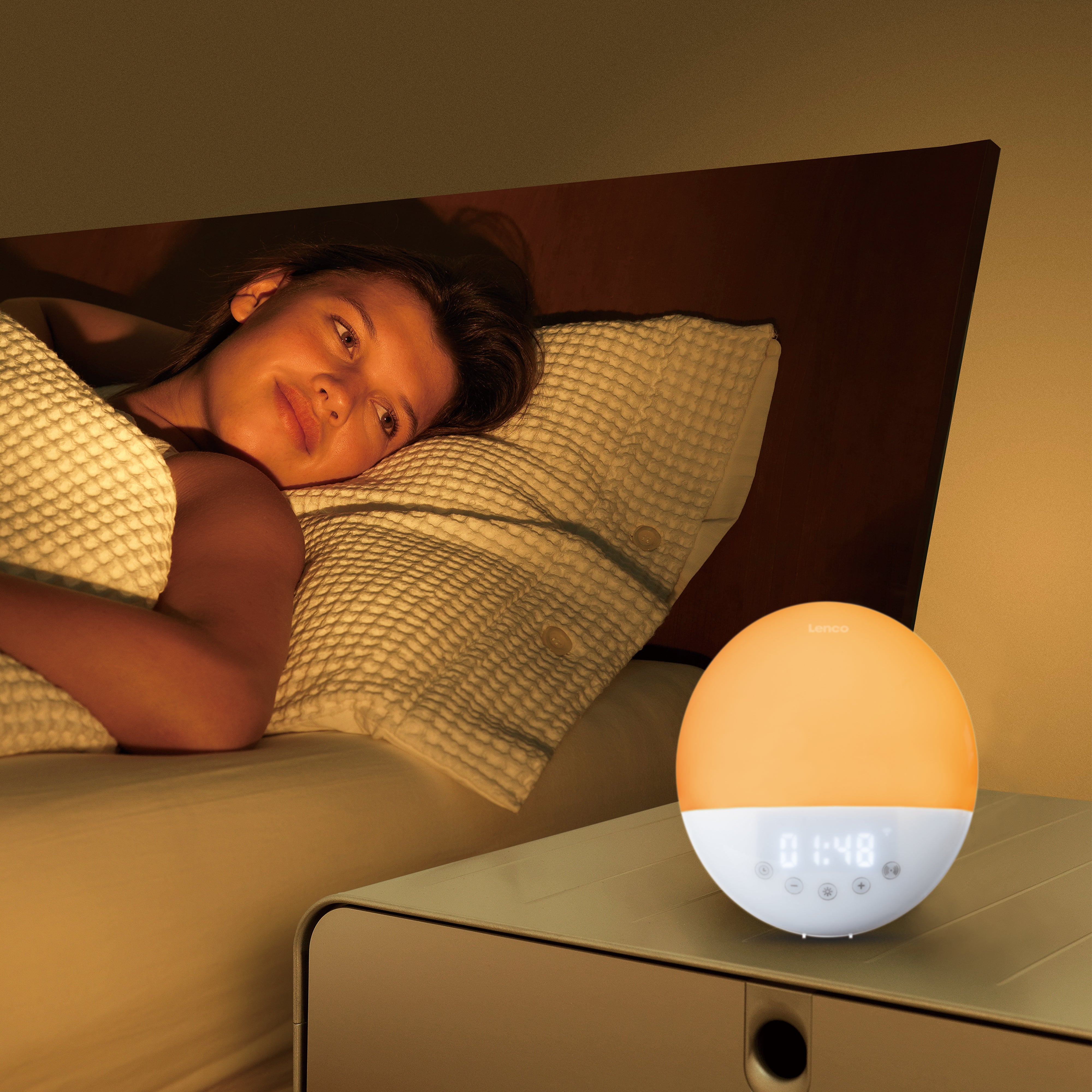 Intelligenter Radiowecker mit Wecklicht Multi colour
