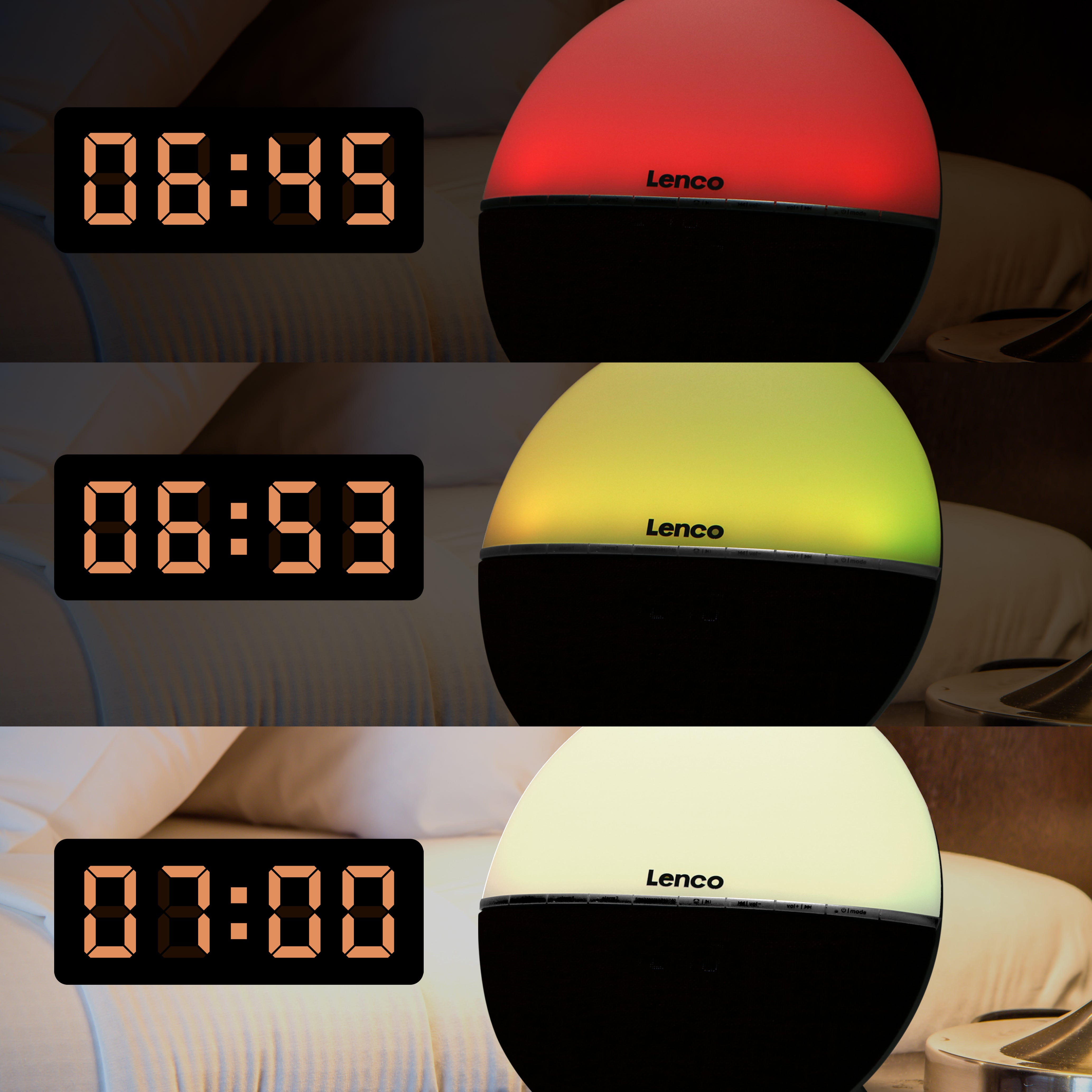 FM-Wecker Radio - Wecklicht mit Bluetooth® Rot
