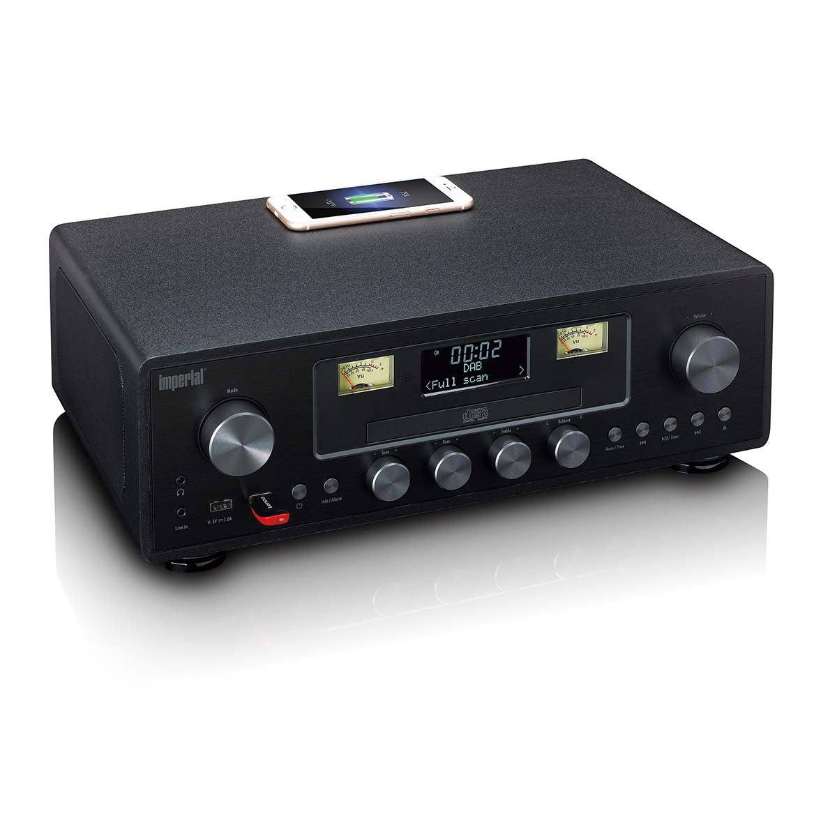 DAB+/FM-Radio mit CD-Player, USB, Bluetooth® und kabellosem Ladepunkt