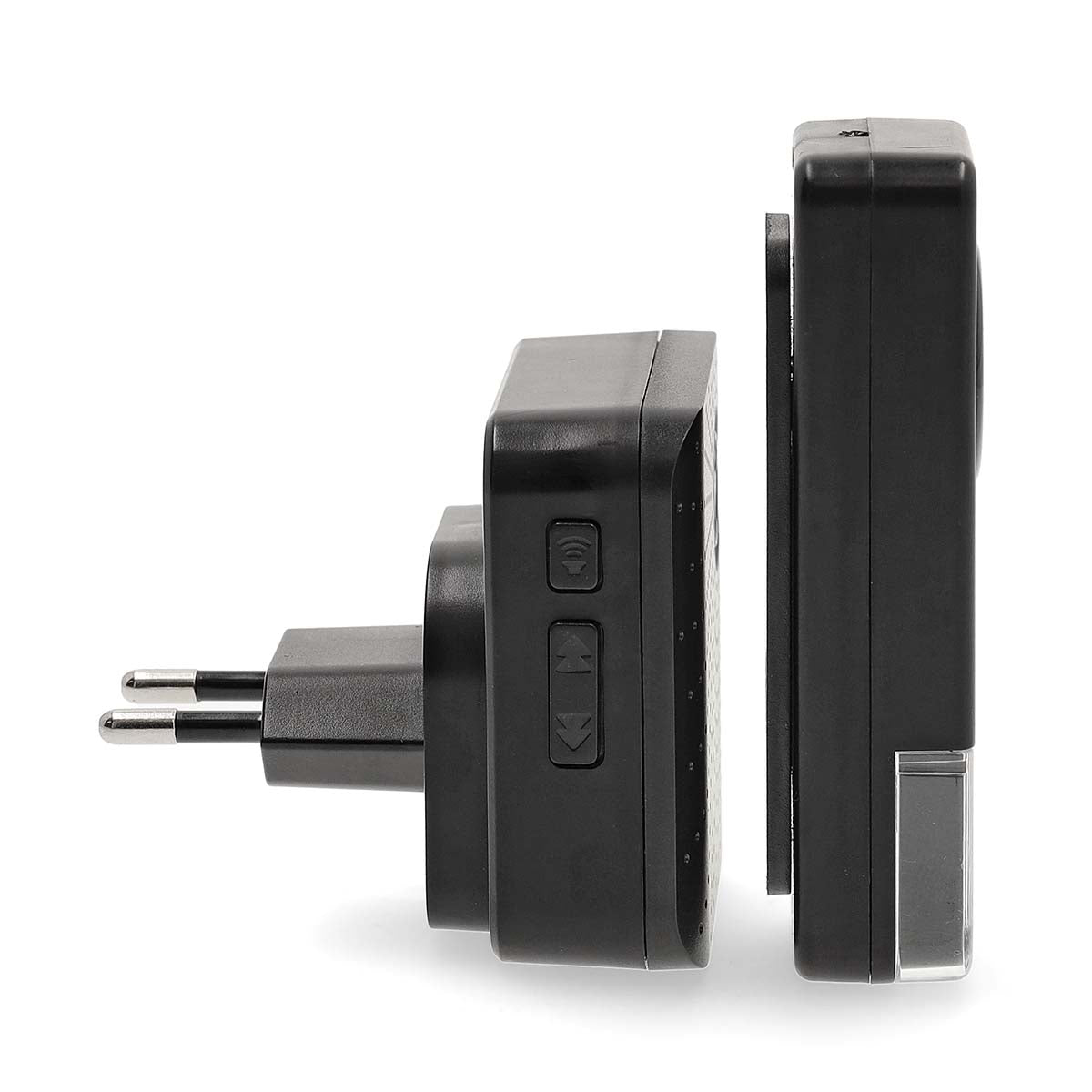 Drahtloses Türklingel Set | Netzstromversorgung | 100 - 240 V AC 50/60 Hz | 1x 23A 12V | Lautstärke: 110 dB | Signalreichweite: 150 m | IP55 | Verstellbares Volumen | 58 Melodien | 3 Empfänger | Schwarz