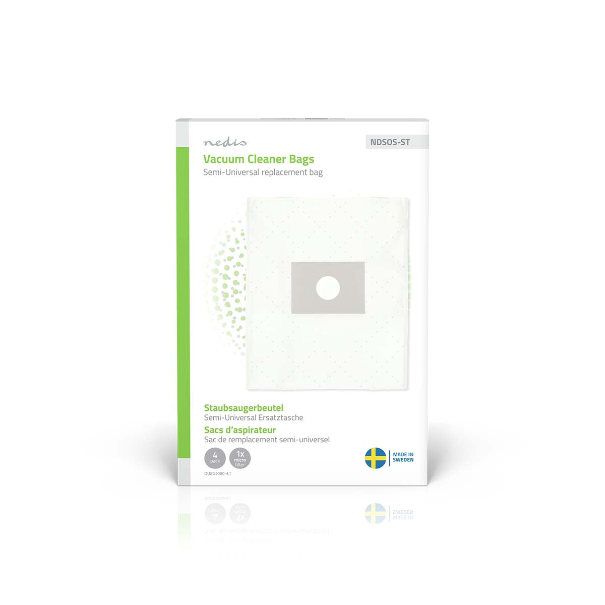 Staubsaugerbeutel | 4 Stück | Synthetik | Meist verkauft für: Semi-Universal | Weiss