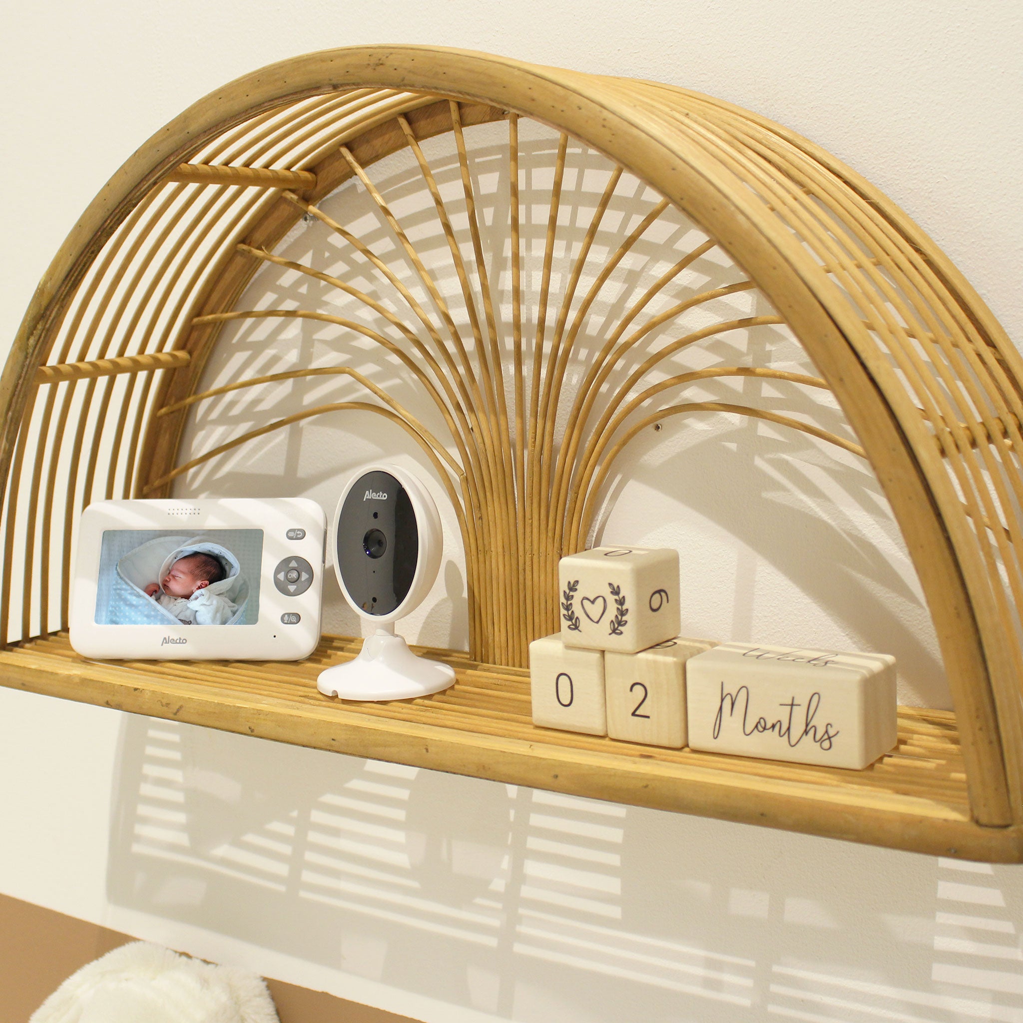 Video-Babyphone mit 4,3"-Farbdisplay Weiß