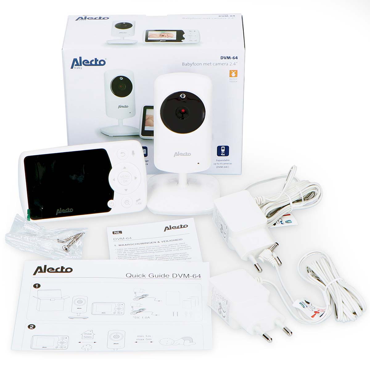 Babyphone mit Kamera und 2,4"-Farbbildschirm