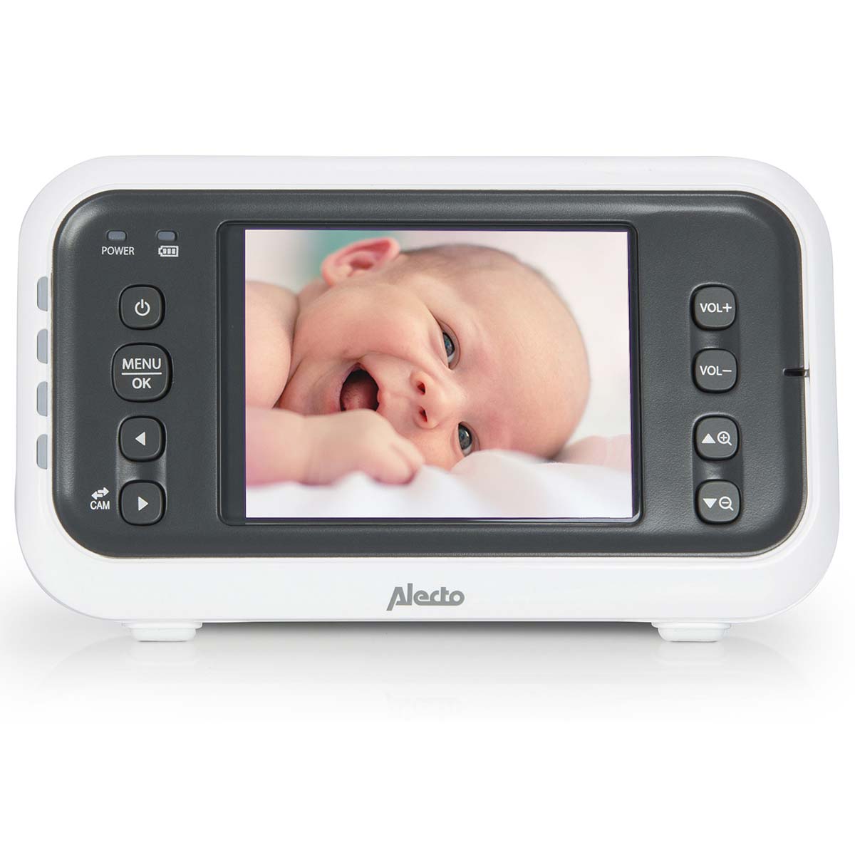 Video-Babyphone mit 2,8"-Farbdisplay Weiß / Anthrazit