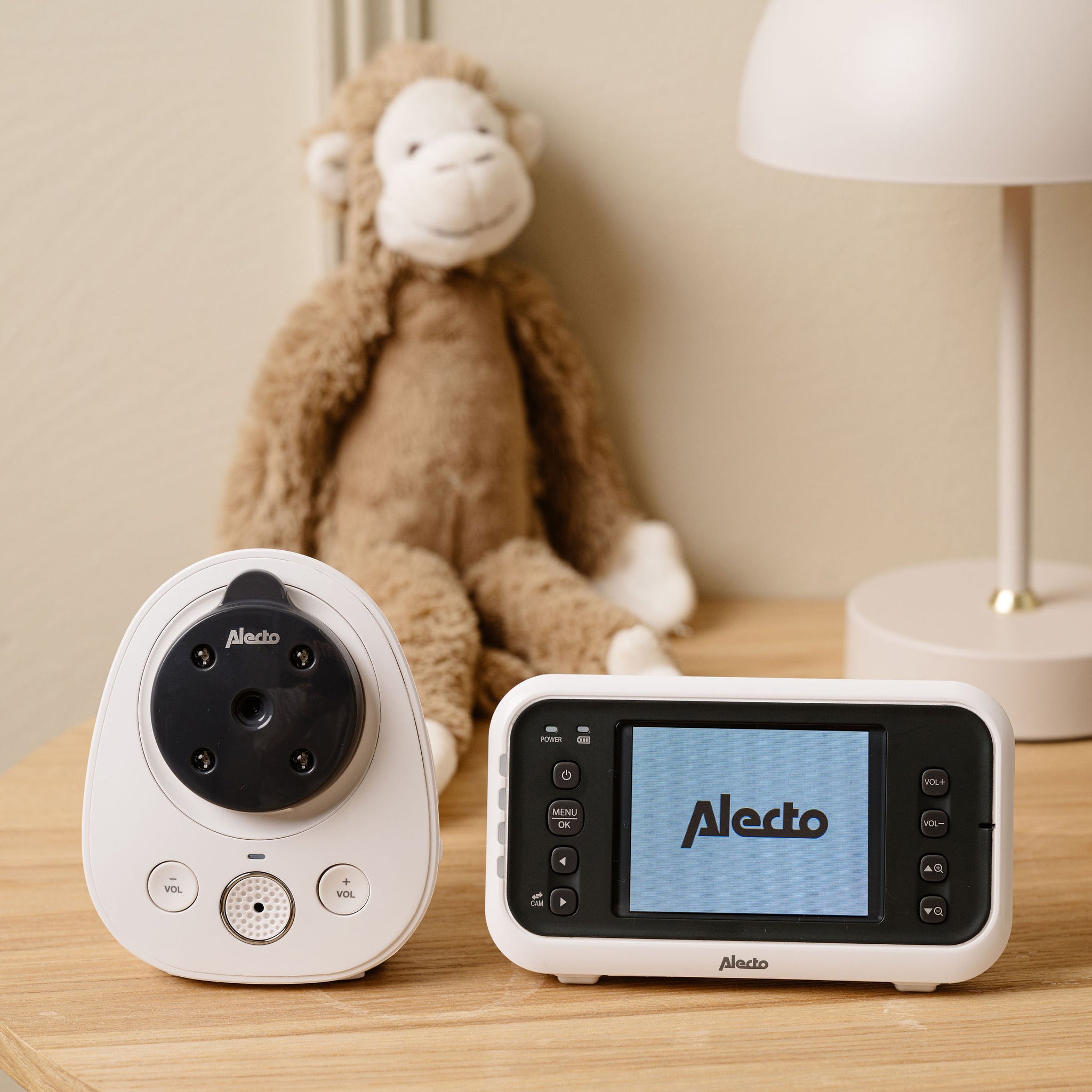Video-Babyphone mit 2,8"-Farbdisplay Weiß / Anthrazit
