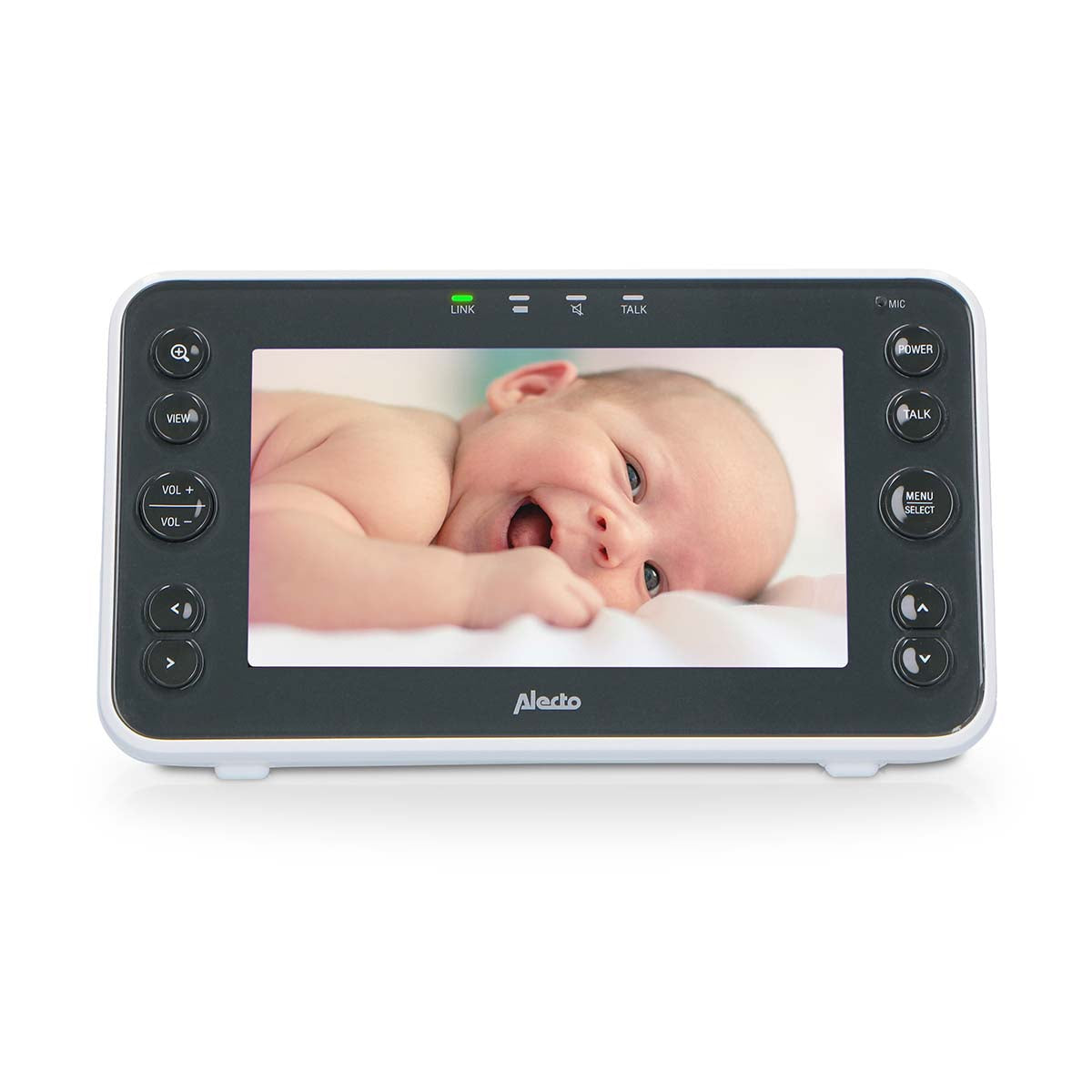 Video-Babyphone mit 5"-Farbdisplay Weiß / Anthrazit
