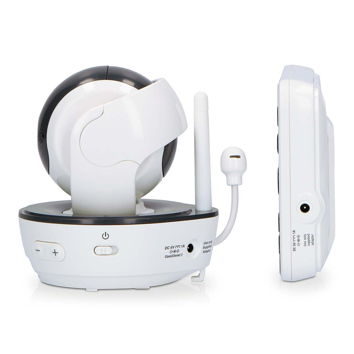 Video-Babyphone mit 5"-Farbdisplay Weiß / Anthrazit