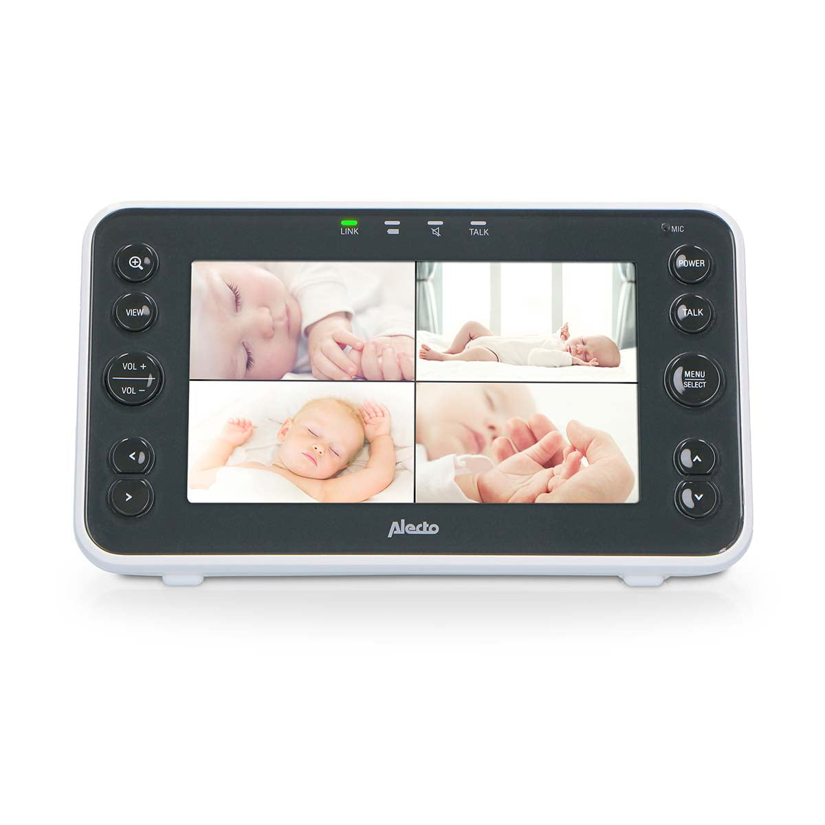 Video-Babyphone mit 5"-Farbdisplay Weiß / Anthrazit