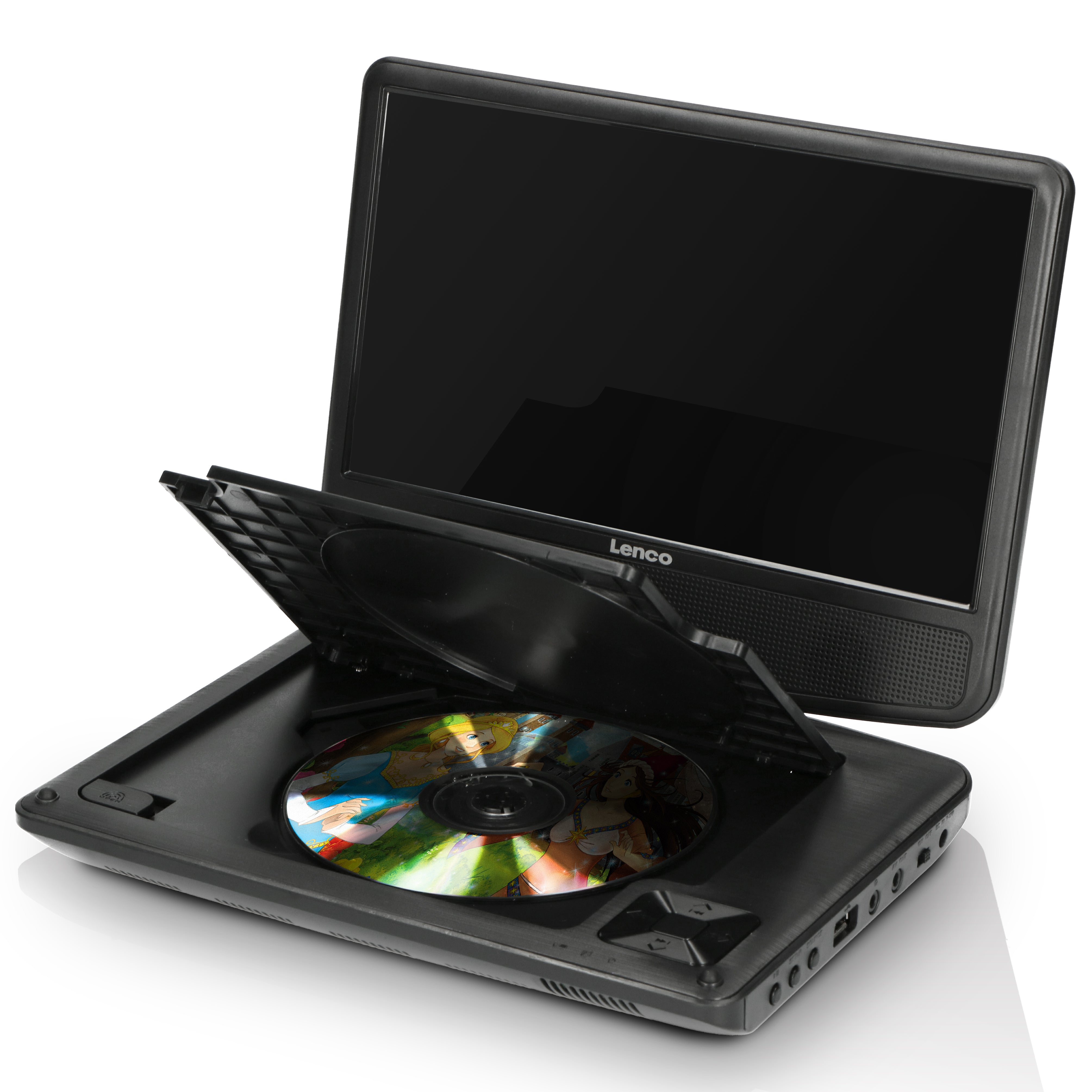 9 Zoll portable DVD neues Design mit Halterung Schwarz