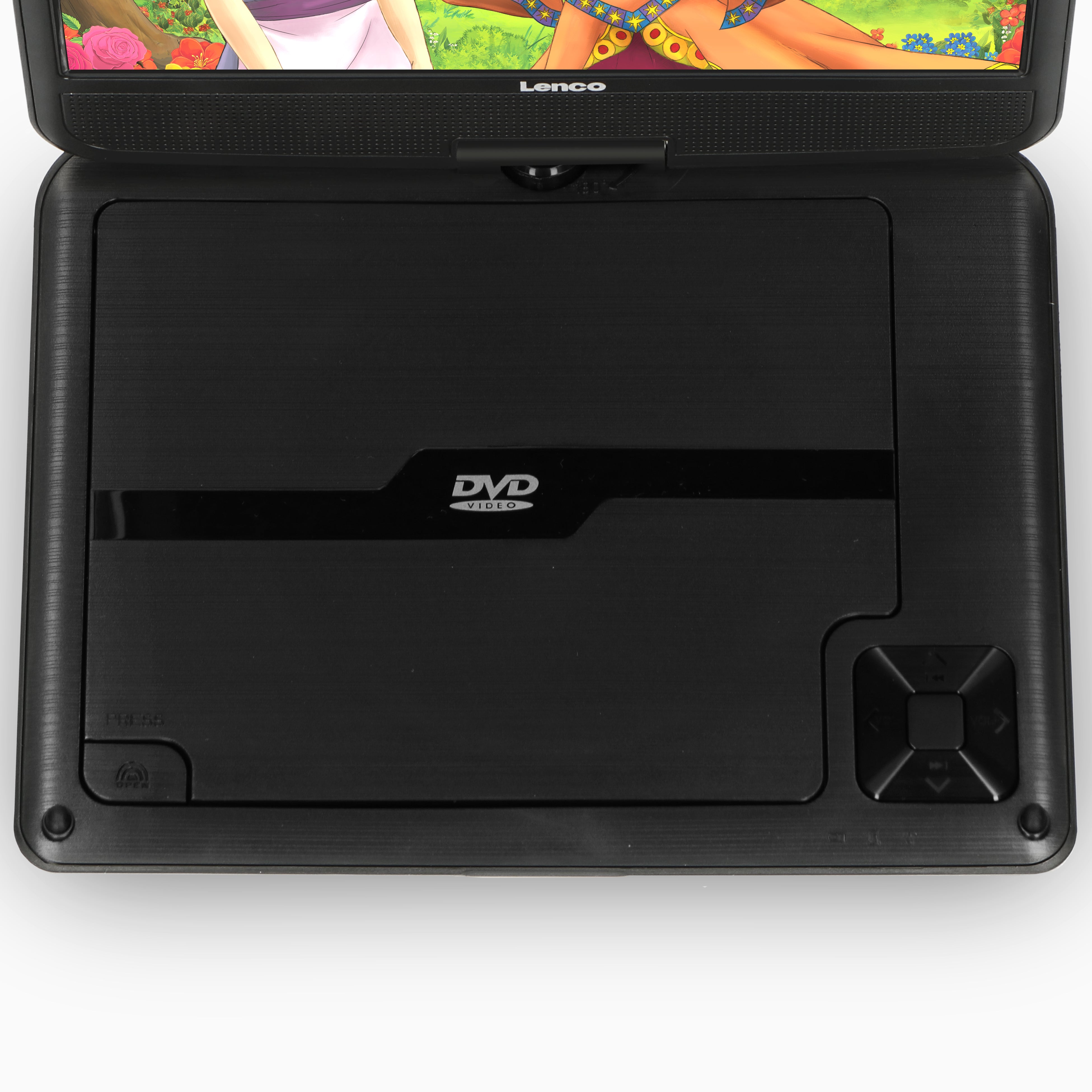 9 Zoll portable DVD neues Design mit Halterung Schwarz