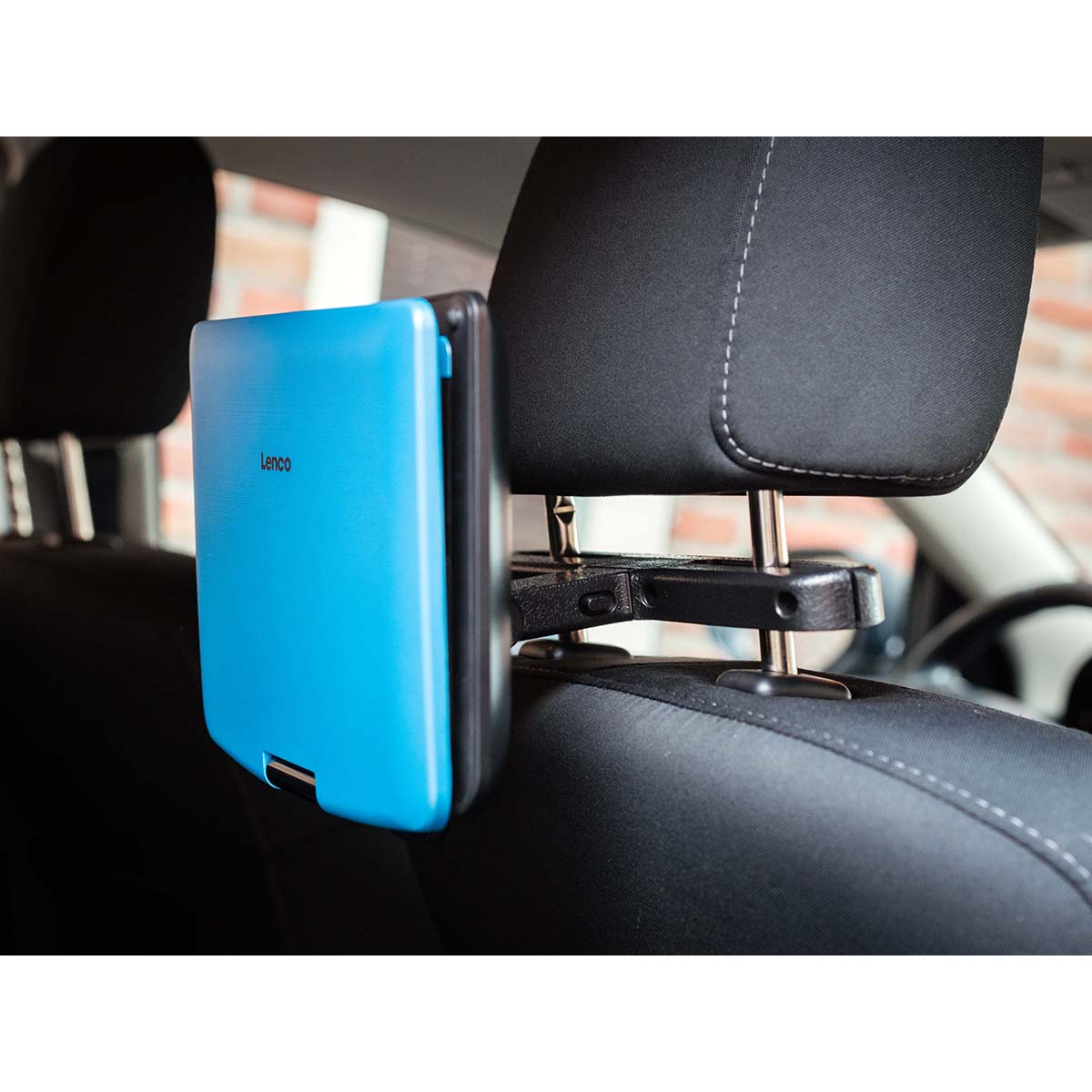 Tragbarer 9"-DVD-Player mit USB-Kopfhörer und Halterung Blau/Schwarz