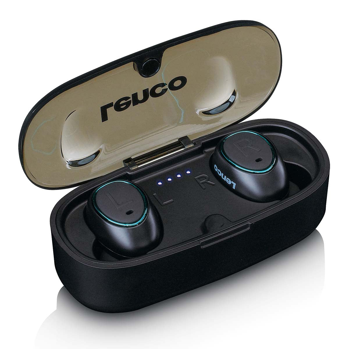 Bluetooth® IPX4 TWS Kopfhörer mit Powerbank Schwarz