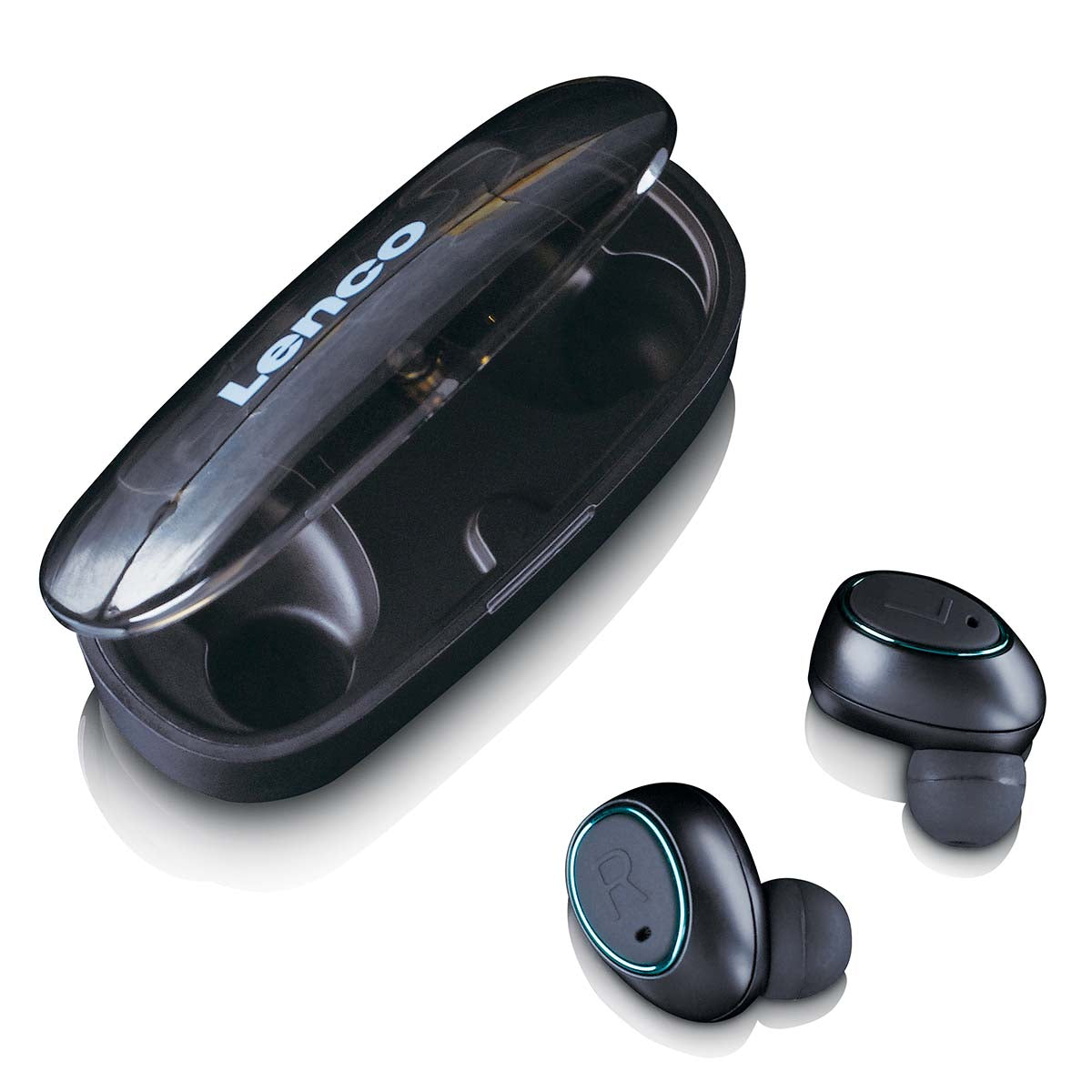 Bluetooth® IPX4 TWS Kopfhörer mit Powerbank Schwarz