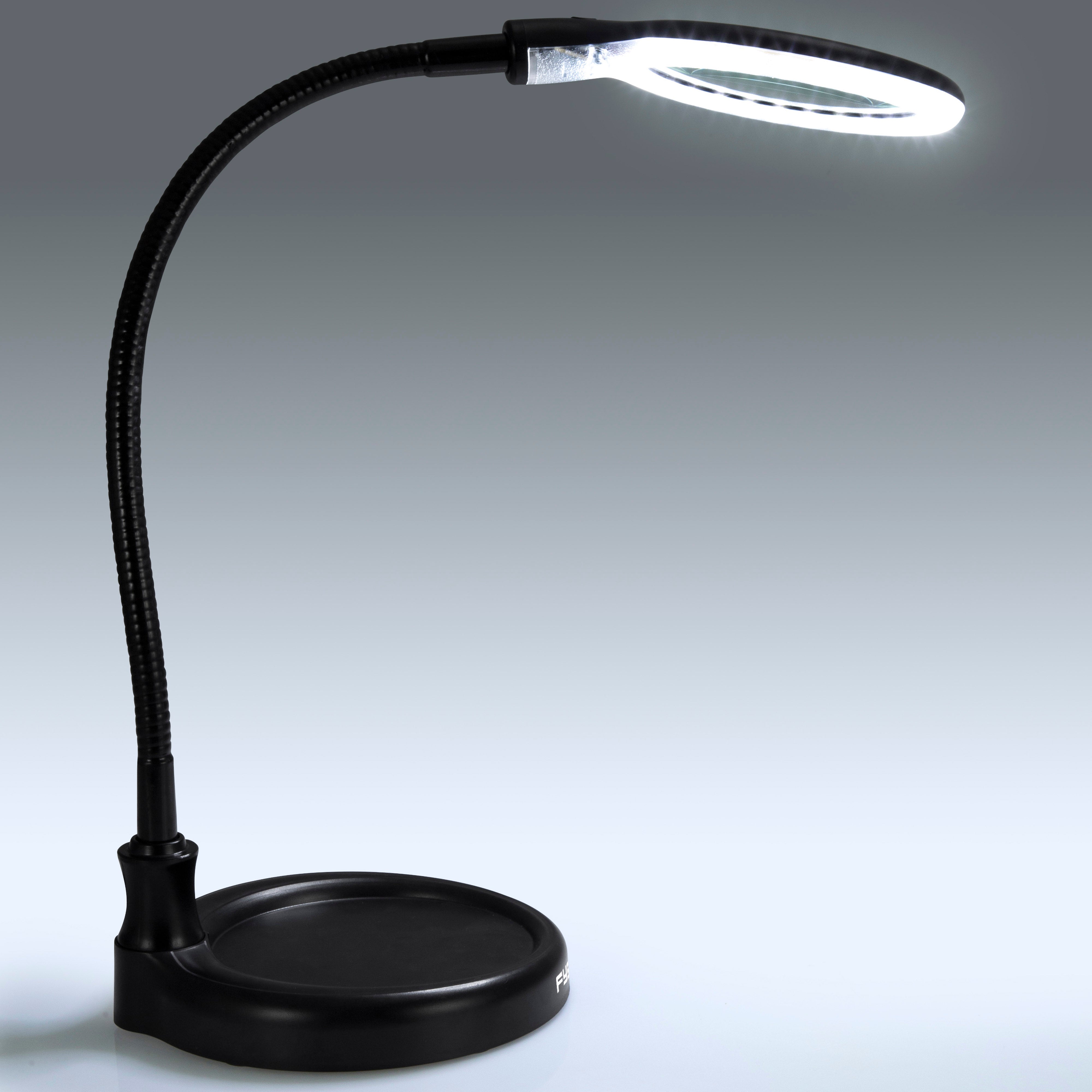 LED-Lupe Tischlampe Vergrößerung 1,75x Schwarz