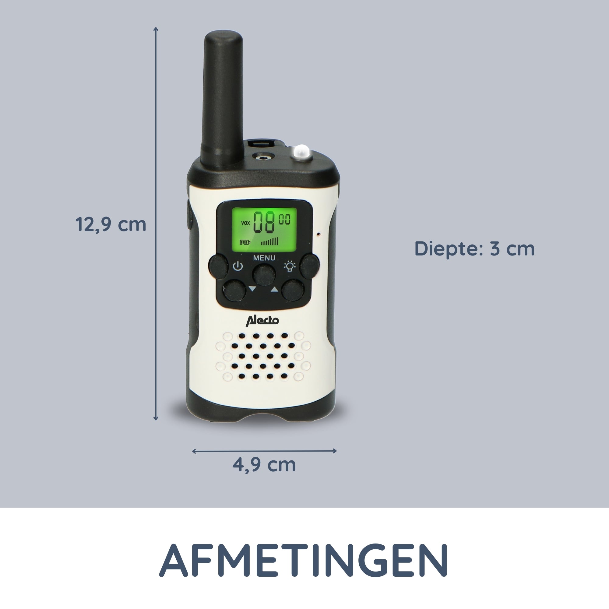 Set mit 2 Funkgeräten 7 km Weiß / Schwarz