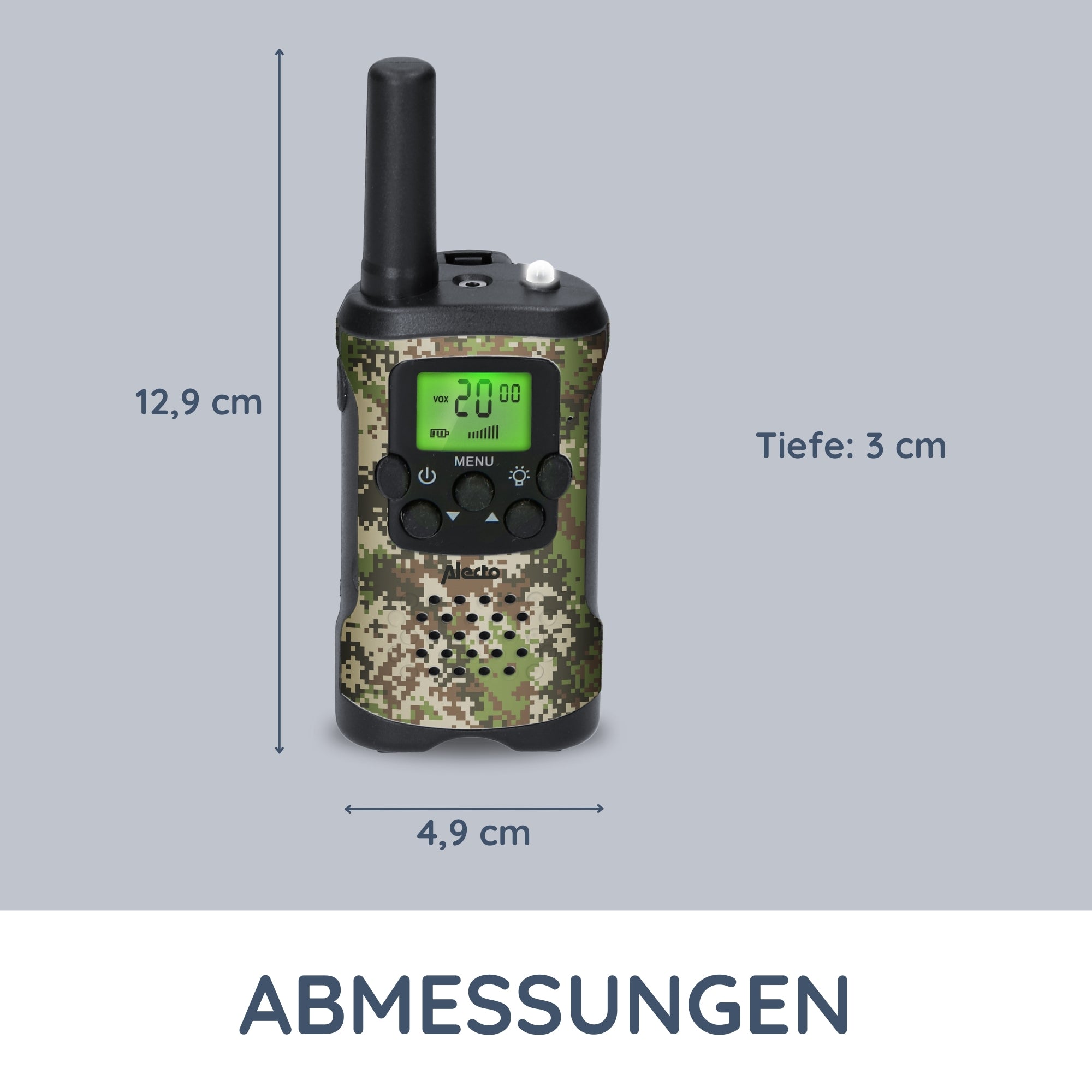2er-Set Kinder-Walkie-Talkies mit einer Reichweite von bis zu 7 Kilometern Camouflage