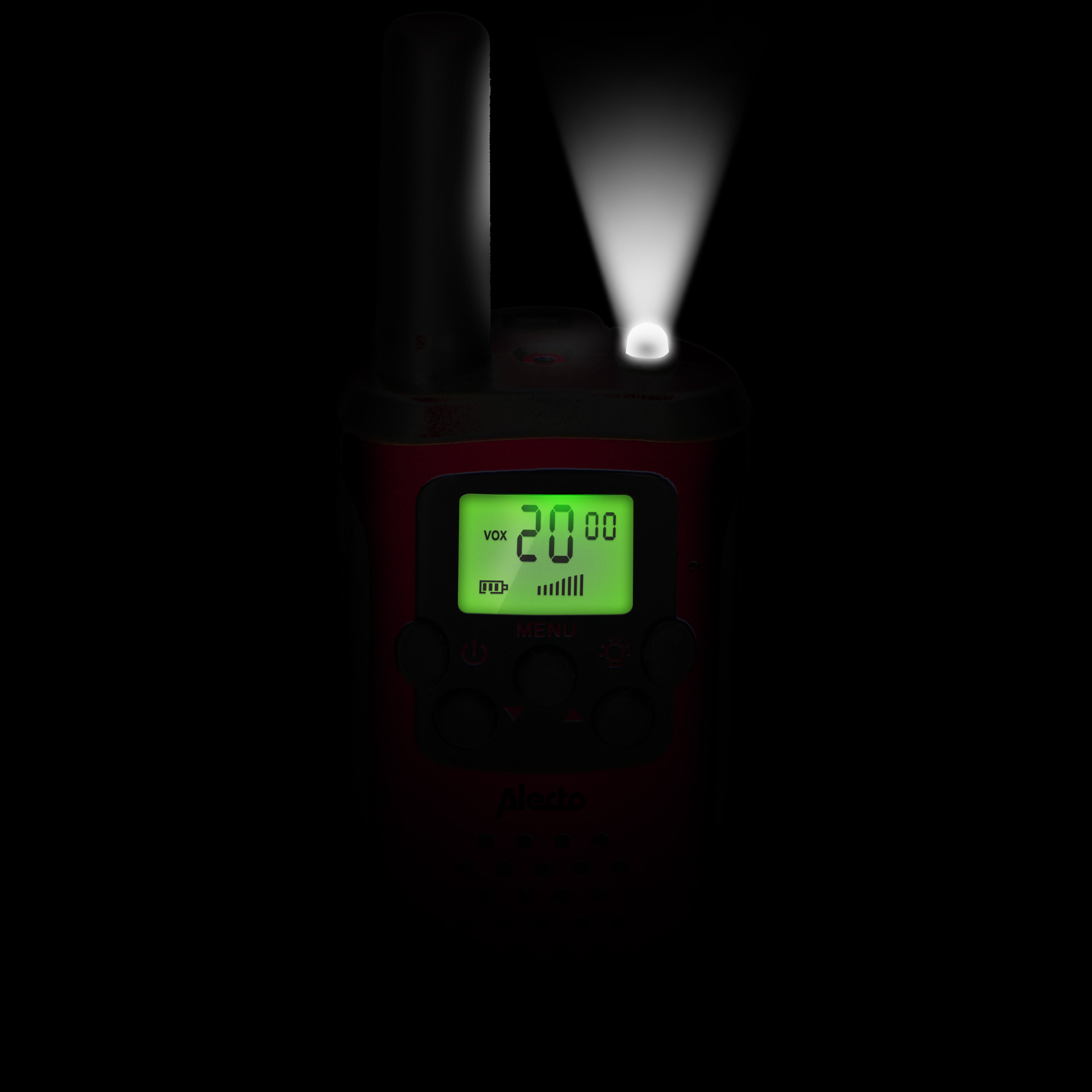2er-Set Walkie-Talkies mit einer Reichweite von bis zu 7 Kilometern Rot/Schwarz