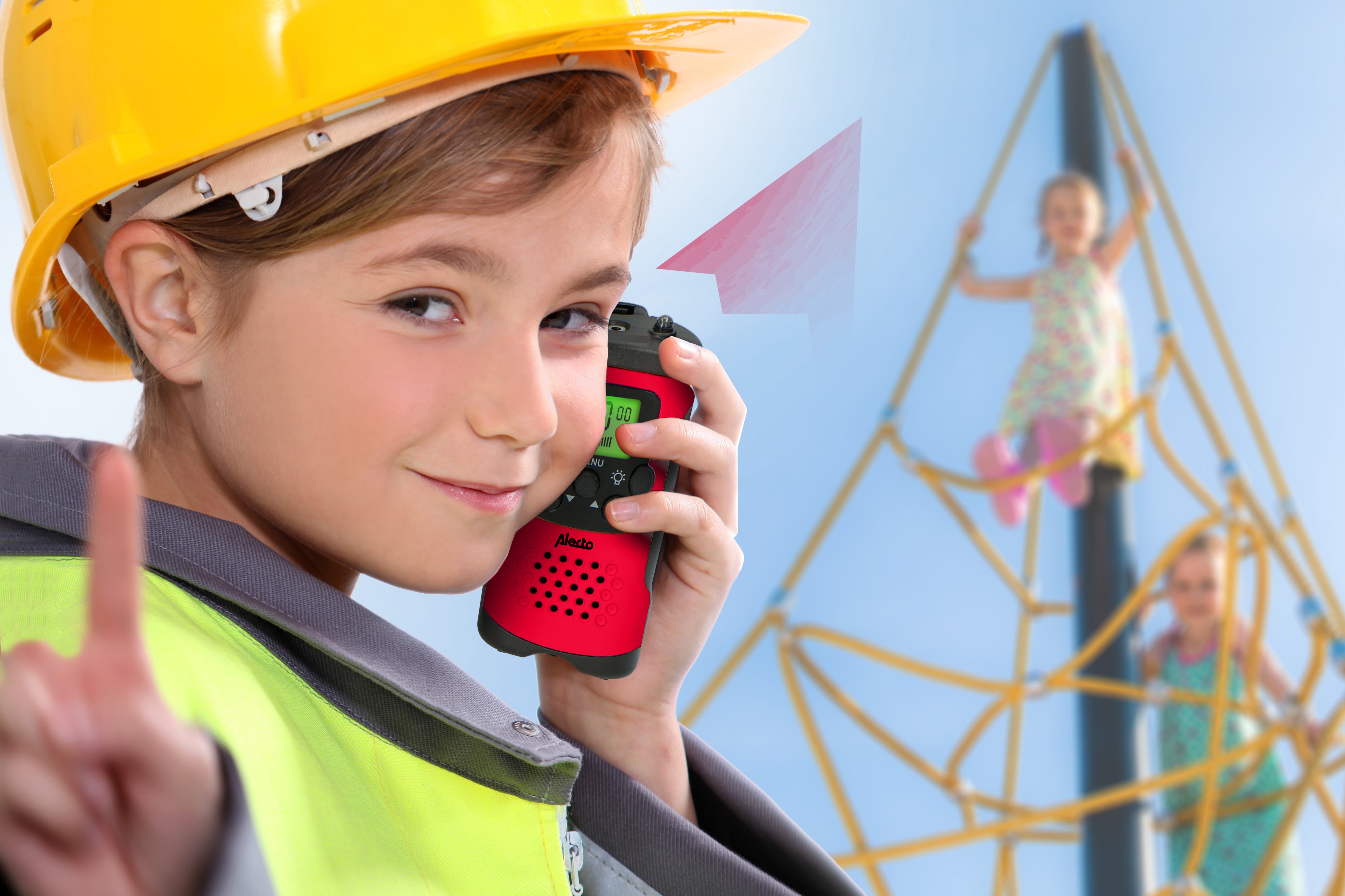 2er-Set Walkie-Talkies mit einer Reichweite von bis zu 7 Kilometern Rot/Schwarz