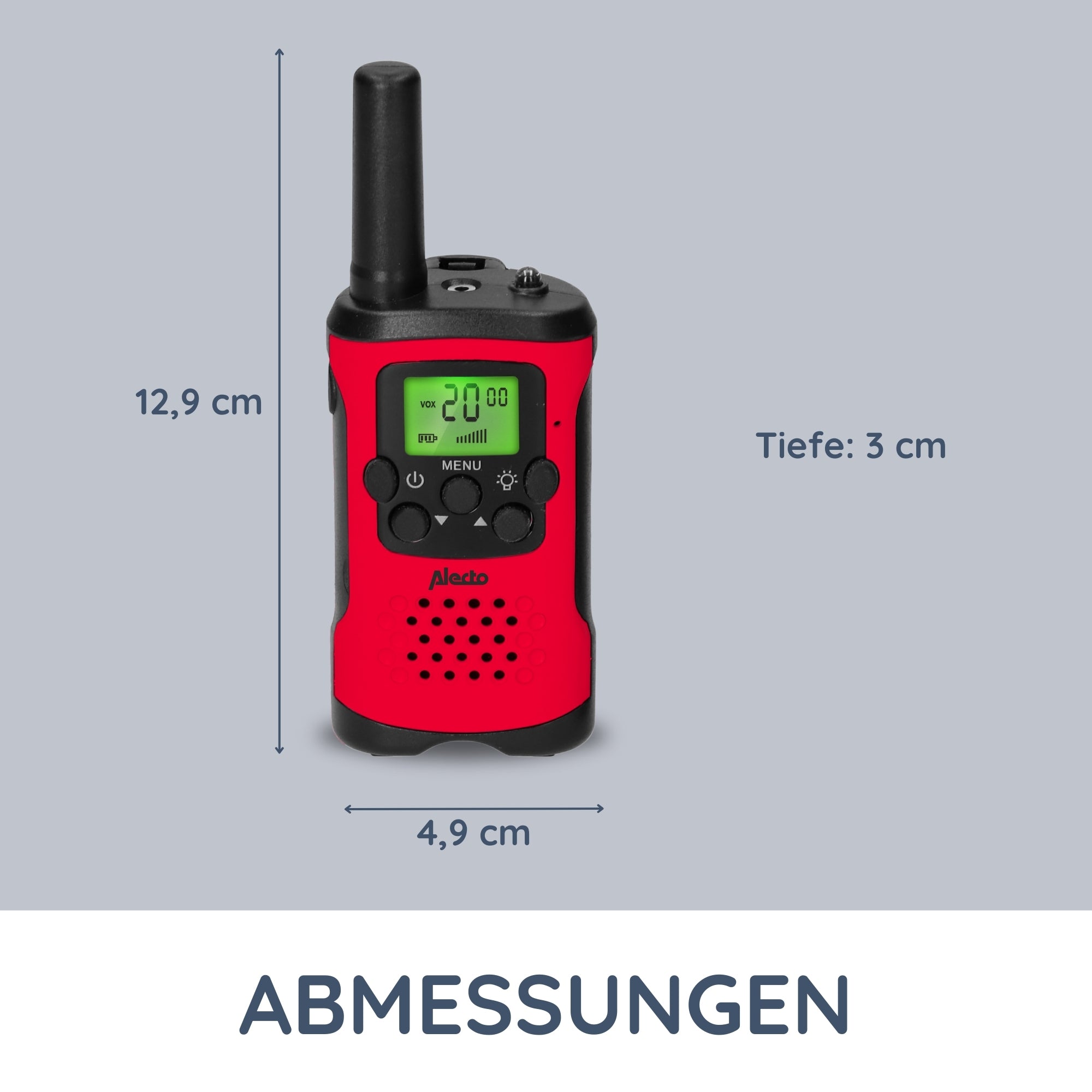 2er-Set Walkie-Talkies mit einer Reichweite von bis zu 7 Kilometern Rot/Schwarz