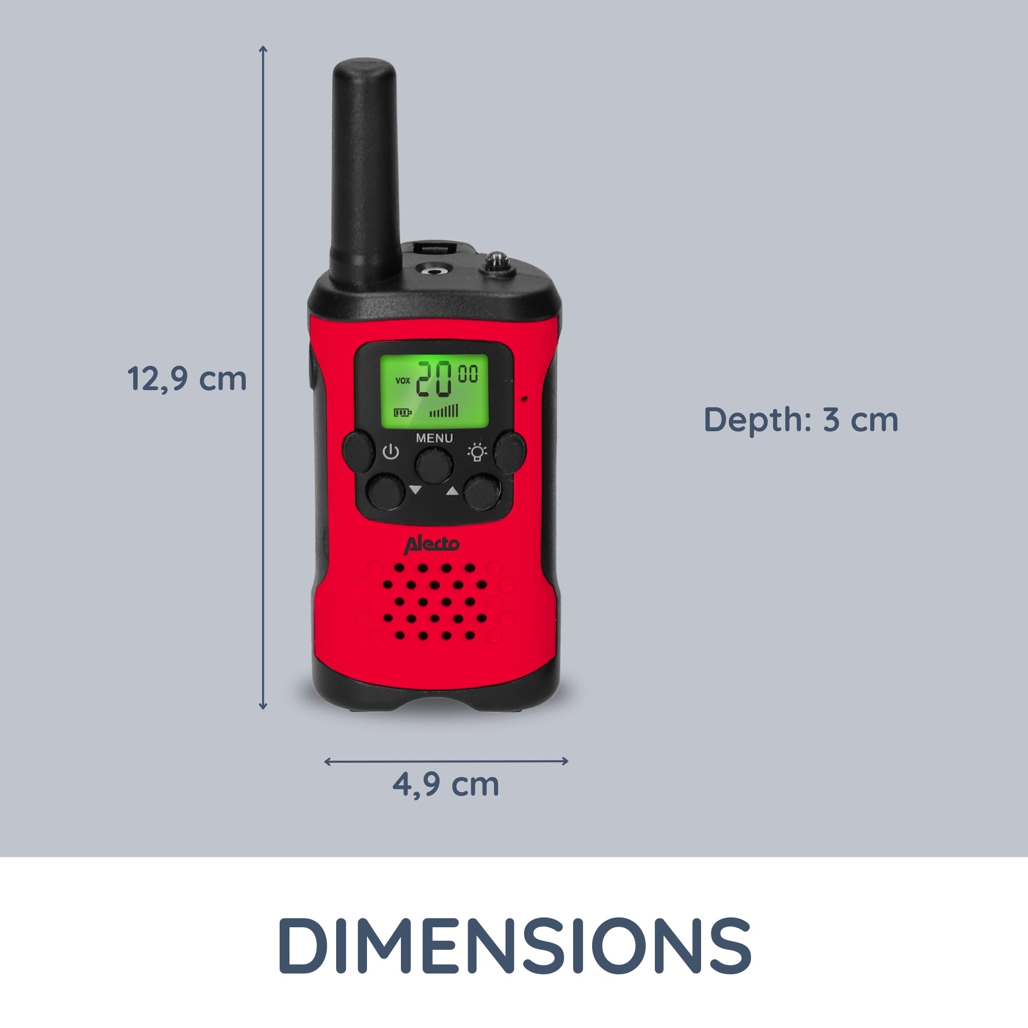 2er-Set Walkie-Talkies mit einer Reichweite von bis zu 7 Kilometern Rot/Schwarz