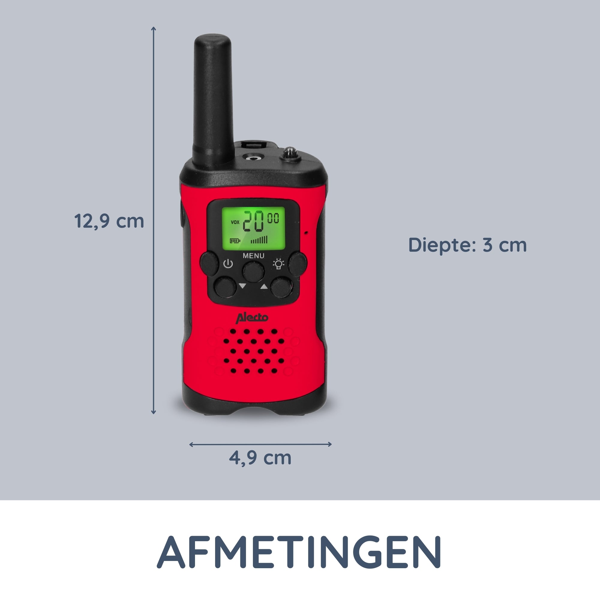 2er-Set Walkie-Talkies mit einer Reichweite von bis zu 7 Kilometern Rot/Schwarz